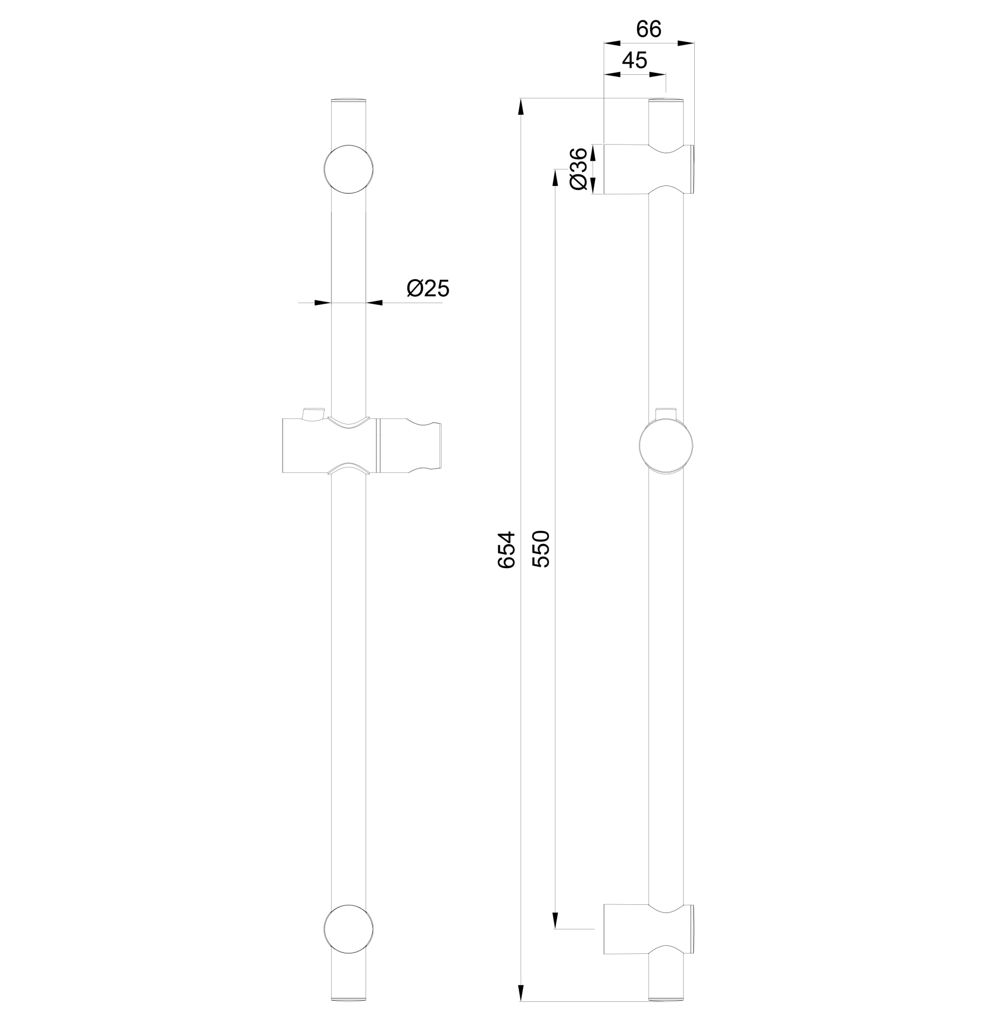 Душевая штанга wonzon & woghand, хром (ww-sl04-cr)