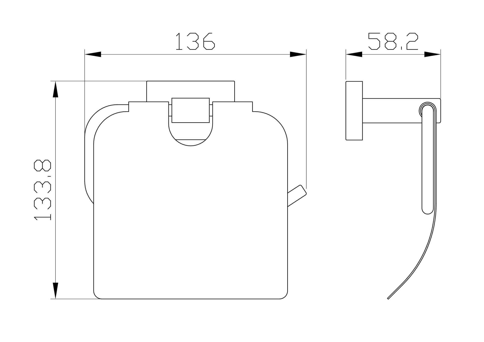 Держатель для туалетной бумаги с крышкой wonzon & woghand flat, хром (ww-9726)