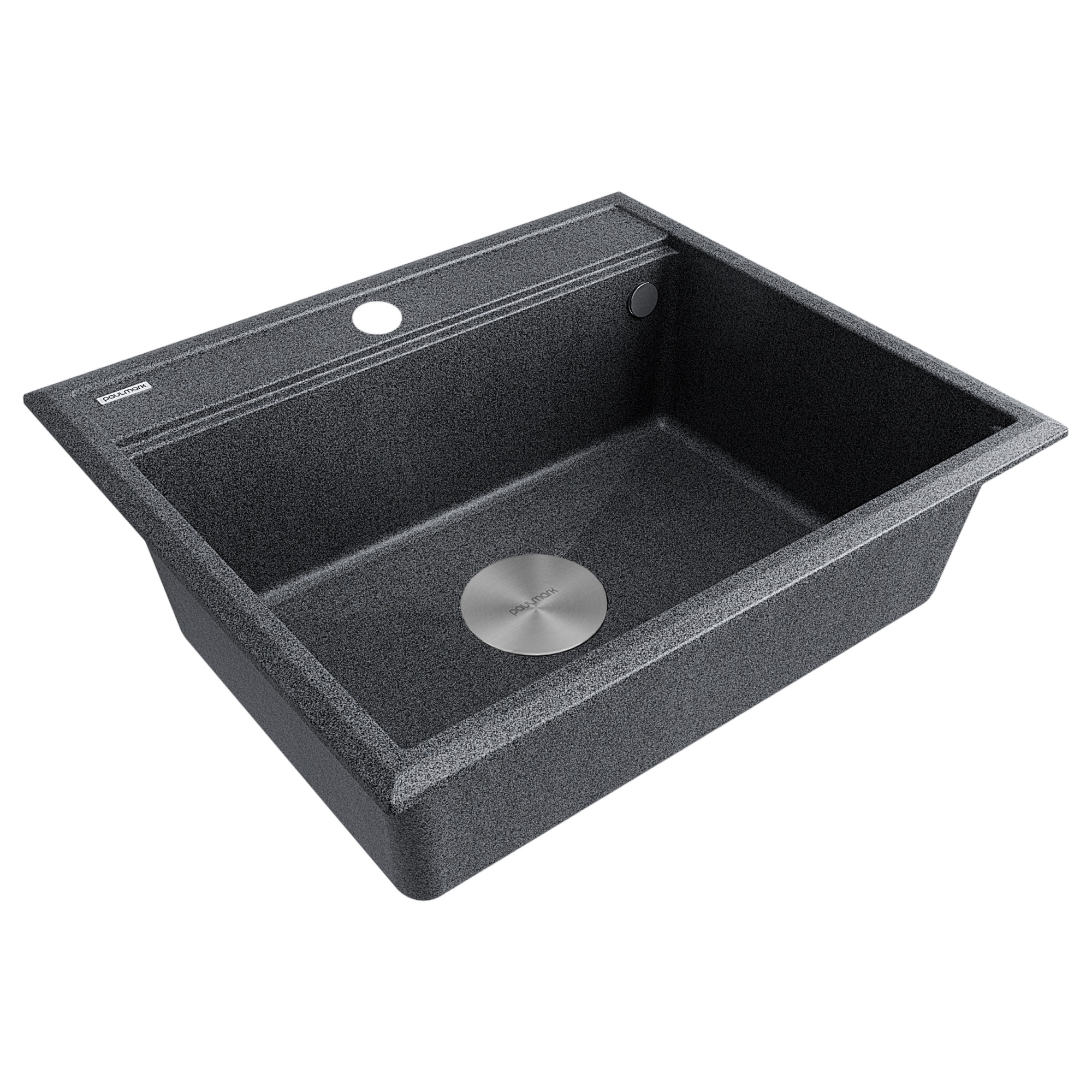 Мойка stepia 60, it-granit, pm115951-dg, графит, 590х510, paulmark