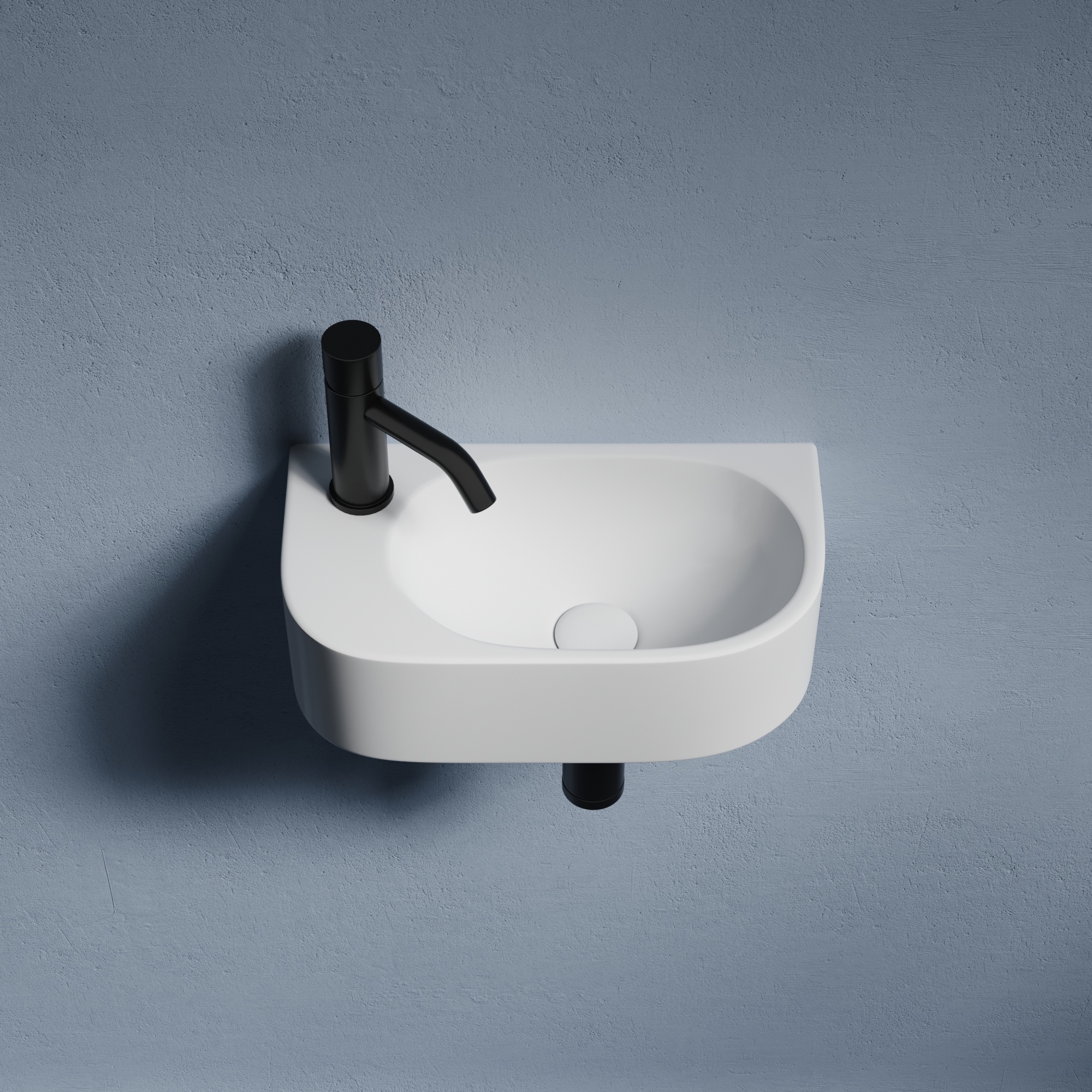 Умывальник подвесной прямоугольный (чаша справа, отверстие под смеситель слева) element 409x224x110мм