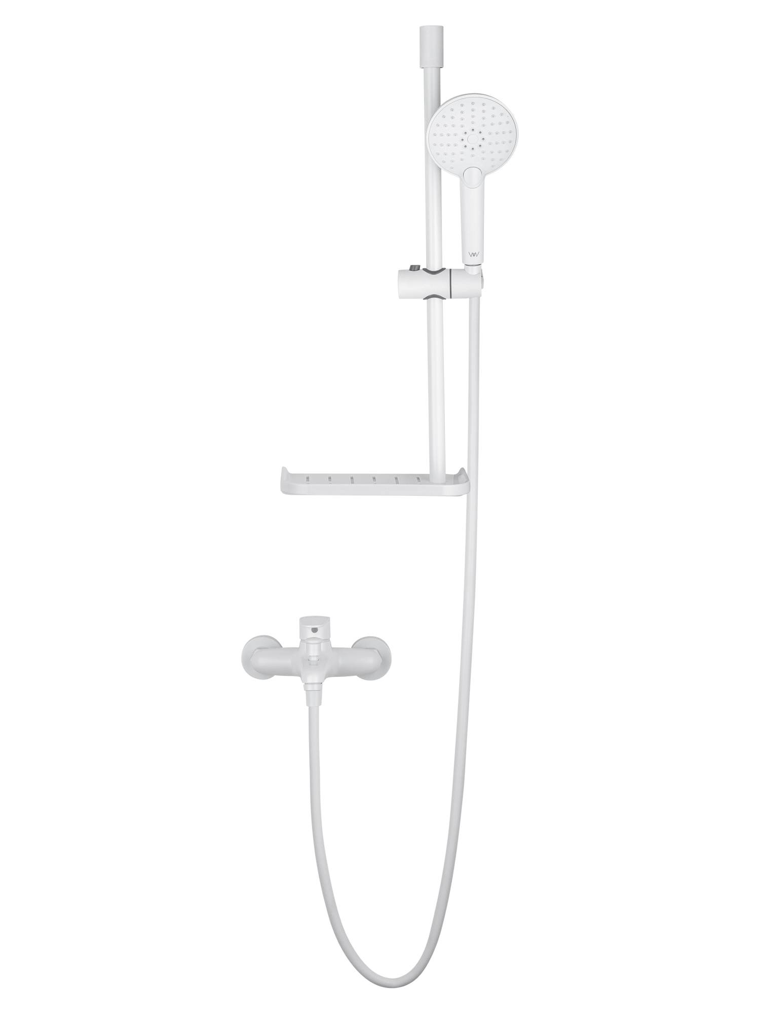 Смеситель для ванны с душевым гарнитуром wonzon & woghand alfa, белый матовый (ww-ae3201-mw)