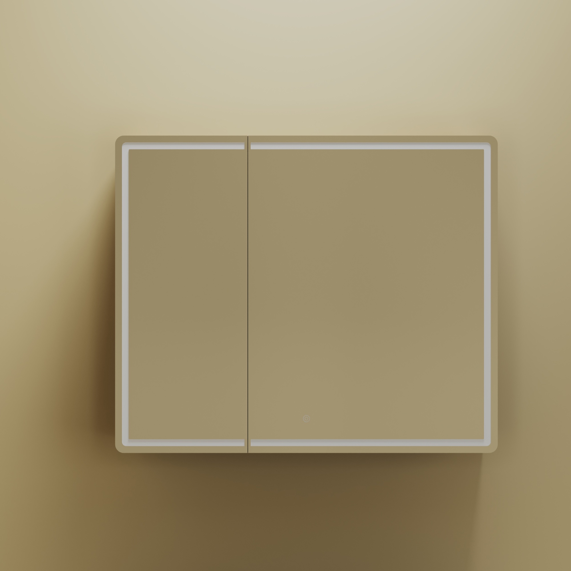 Зеркальный шкаф для ванной комнаты sancos mirror 890x150х740 мм, с led подсветкой, цвет дуб чарльстон, арт. mi90ech