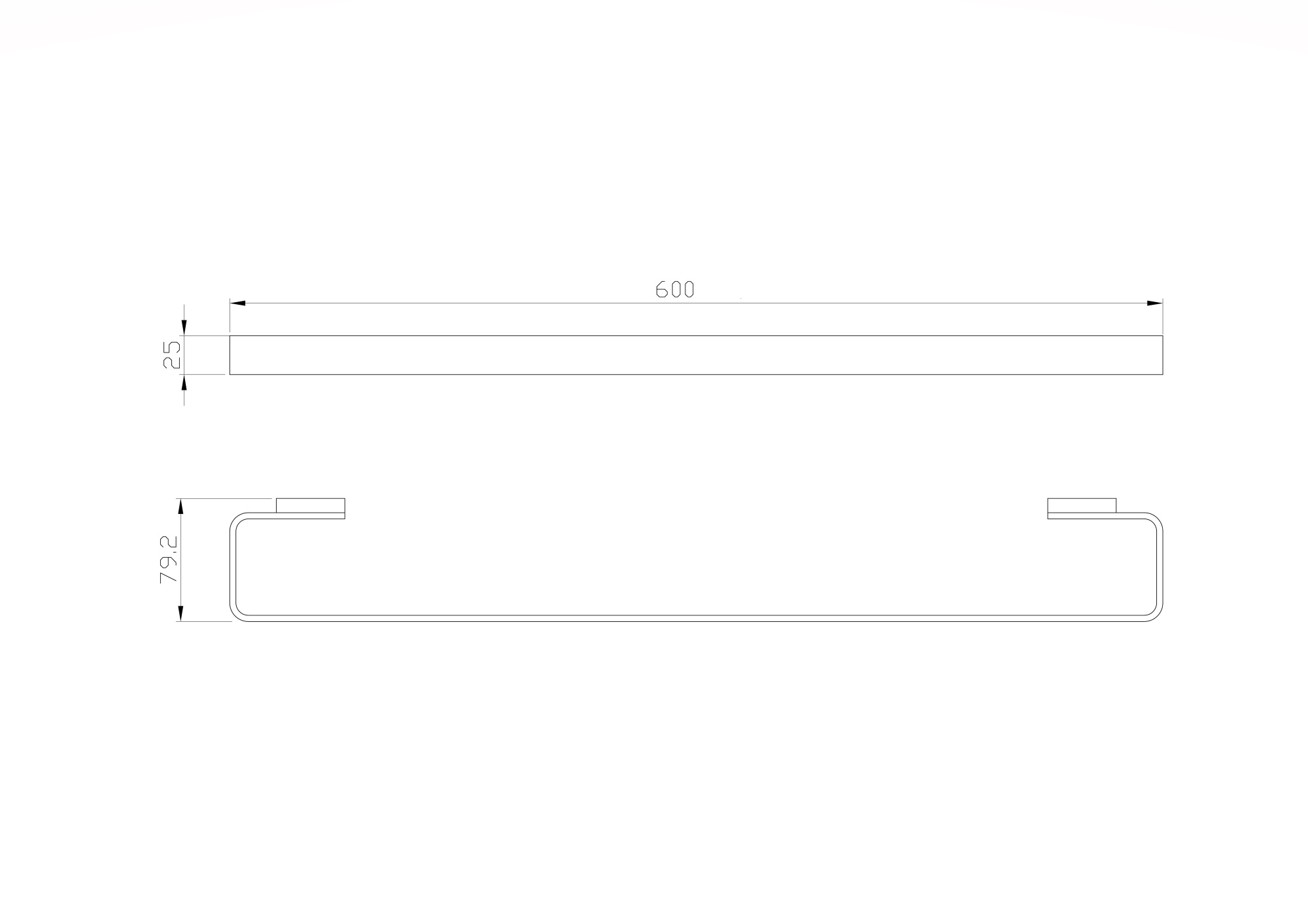 Вешалка для полотенец wonzon & woghand lotte, темный графит (ww-8312a-bgm)