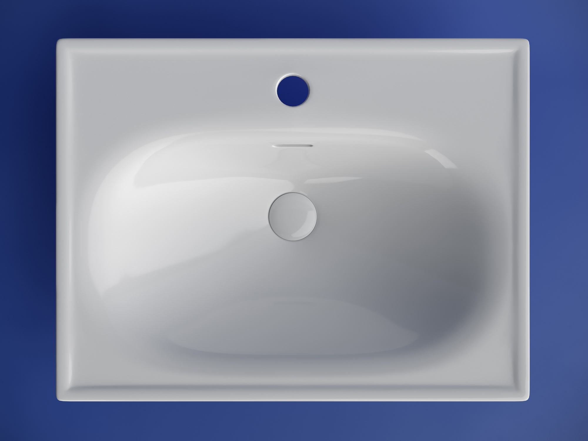 Раковина накладная ceramicanova sabo с отверстием под смеситель 600x460x130 белый