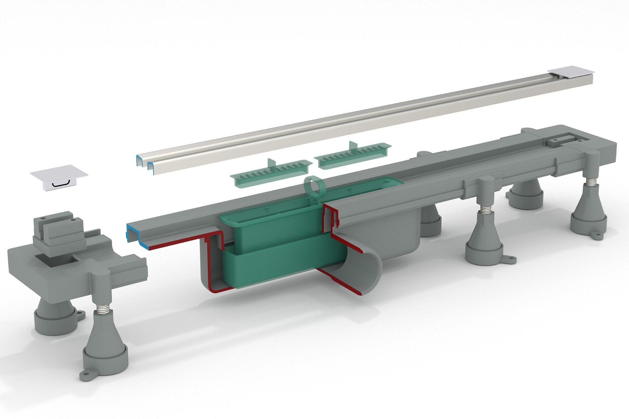 Дренажный канал 80 см, подрезаемый, гидрозатвор, abs, горизонтальный выход omp tea sumisura 983.201.8
