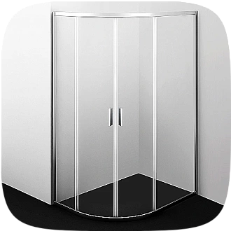 ассиметричные душевые уголки