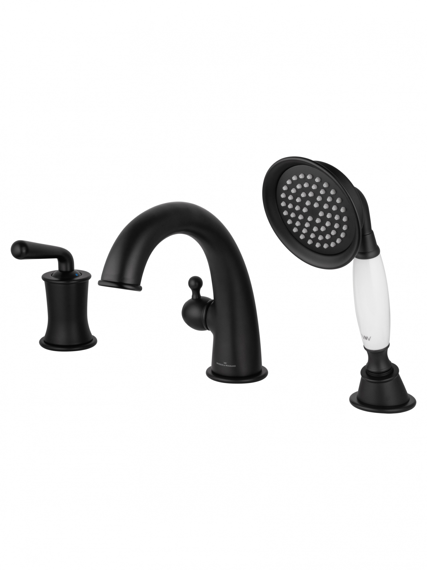 Смеситель на борт ванны wonzon & woghand steam, черный матовый (ww-88659008-mb)