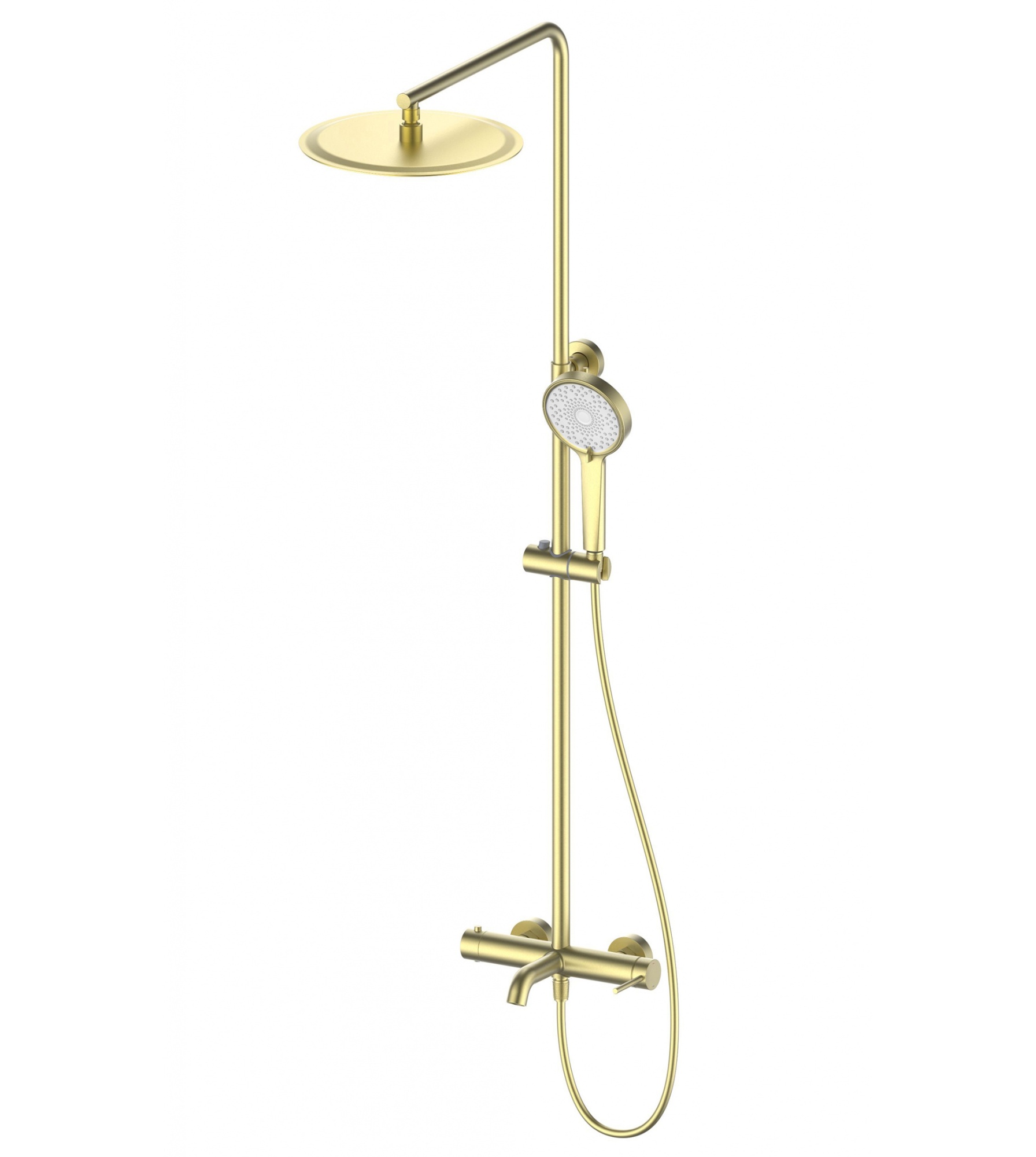 Душевая система wonzon & woghand stick, брашированное золото (ww-88739017-bg)