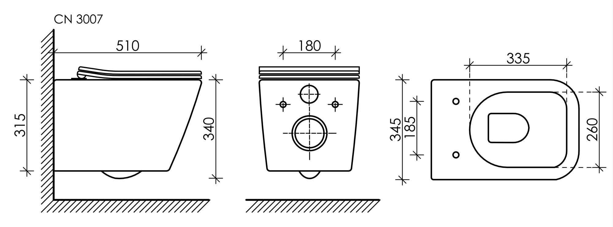 Сет 4 в 1: подвесной унитаз metric rimless арт. cn3007 + шумоизоляционная панель для инсталляции арт. cn1000 + система инсталляции для унитазов ceramicanova envision с кнопкой смыва flat цвет черный матовый, креплениями, арт. cn1002b