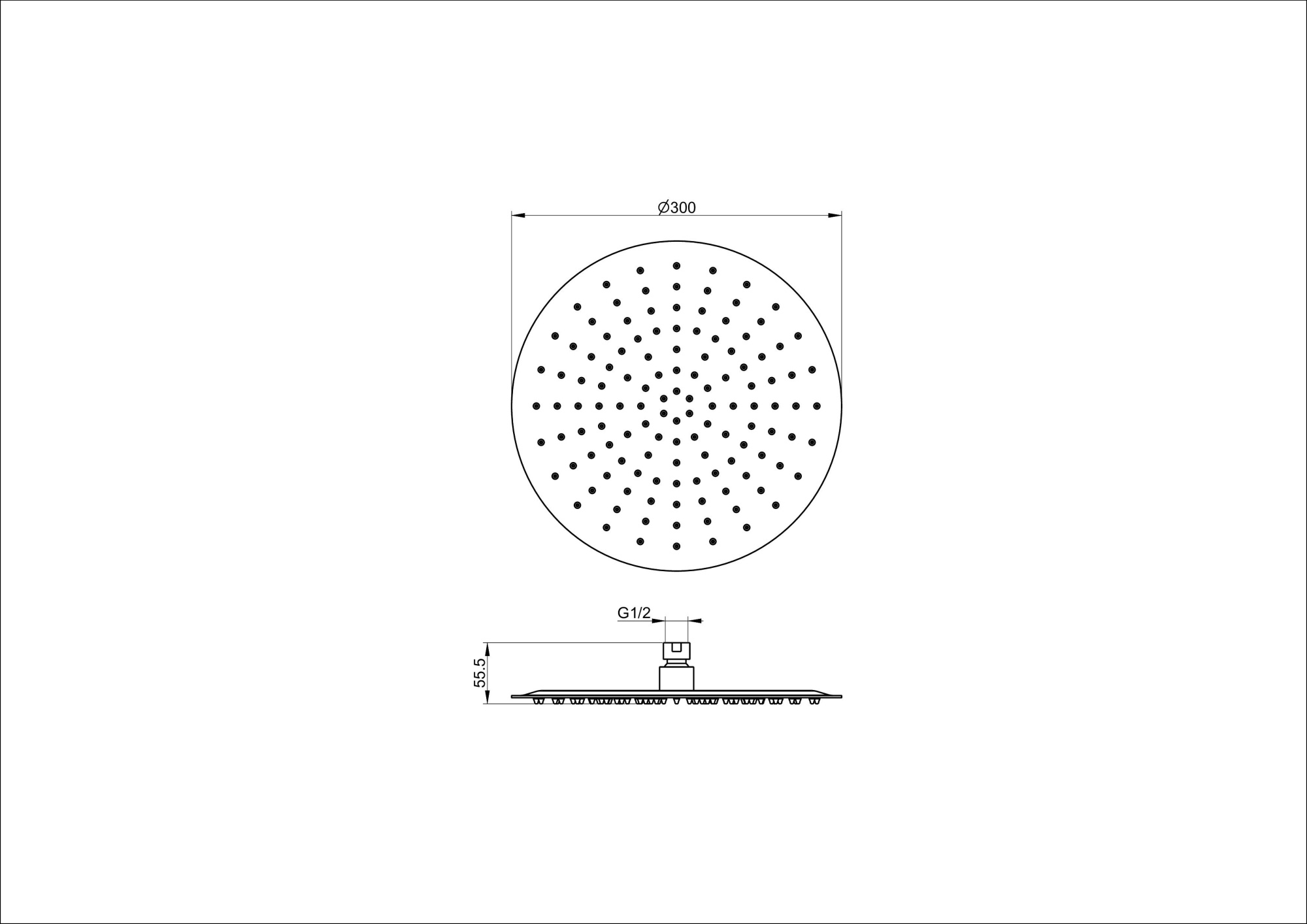 Верхний душ wonzon & woghand, хром (ww-88dp04-cr)