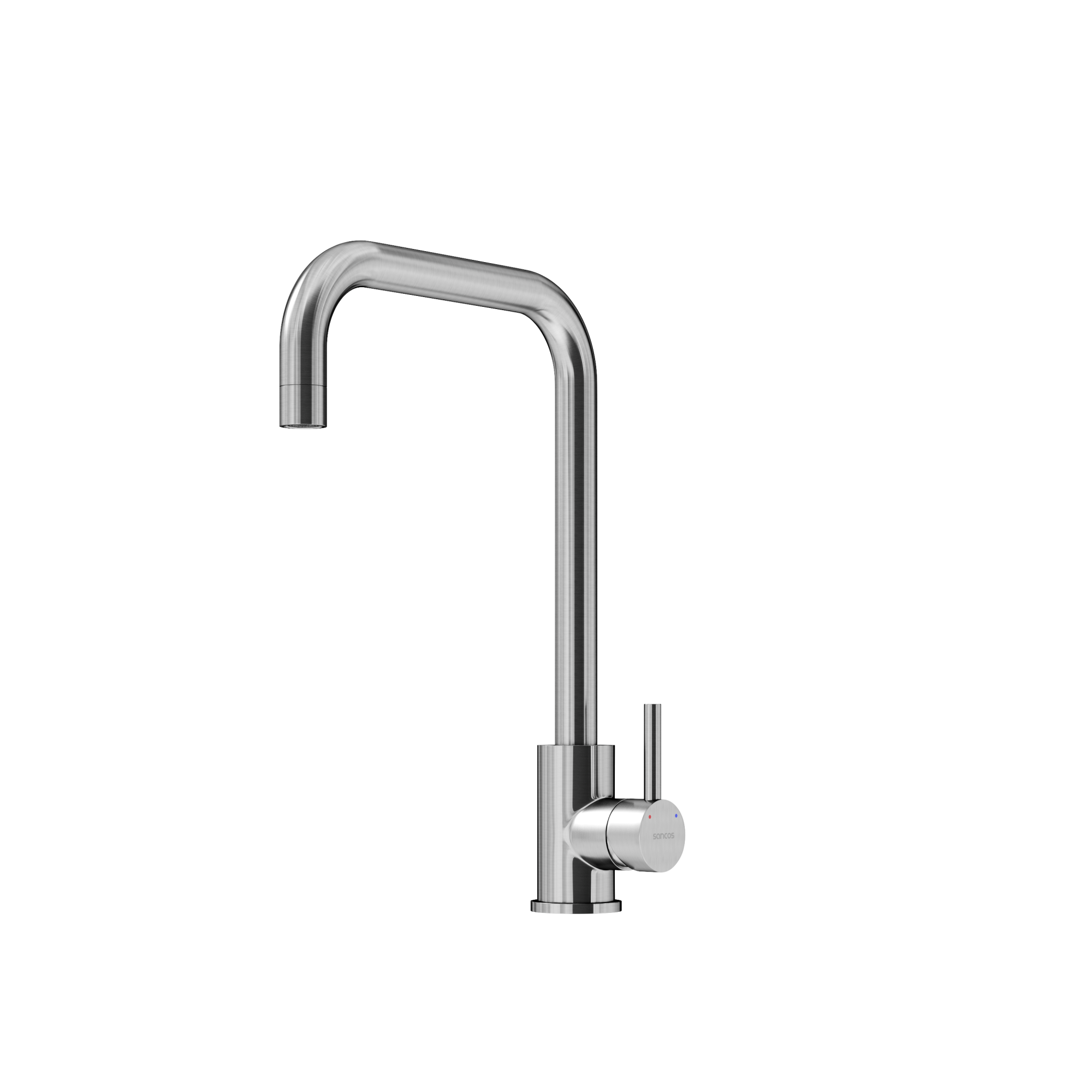 Смеситель для кухни из нержавеющей стали Sancos Stainless, с поворотным Г изливом, арт SC12002SS
