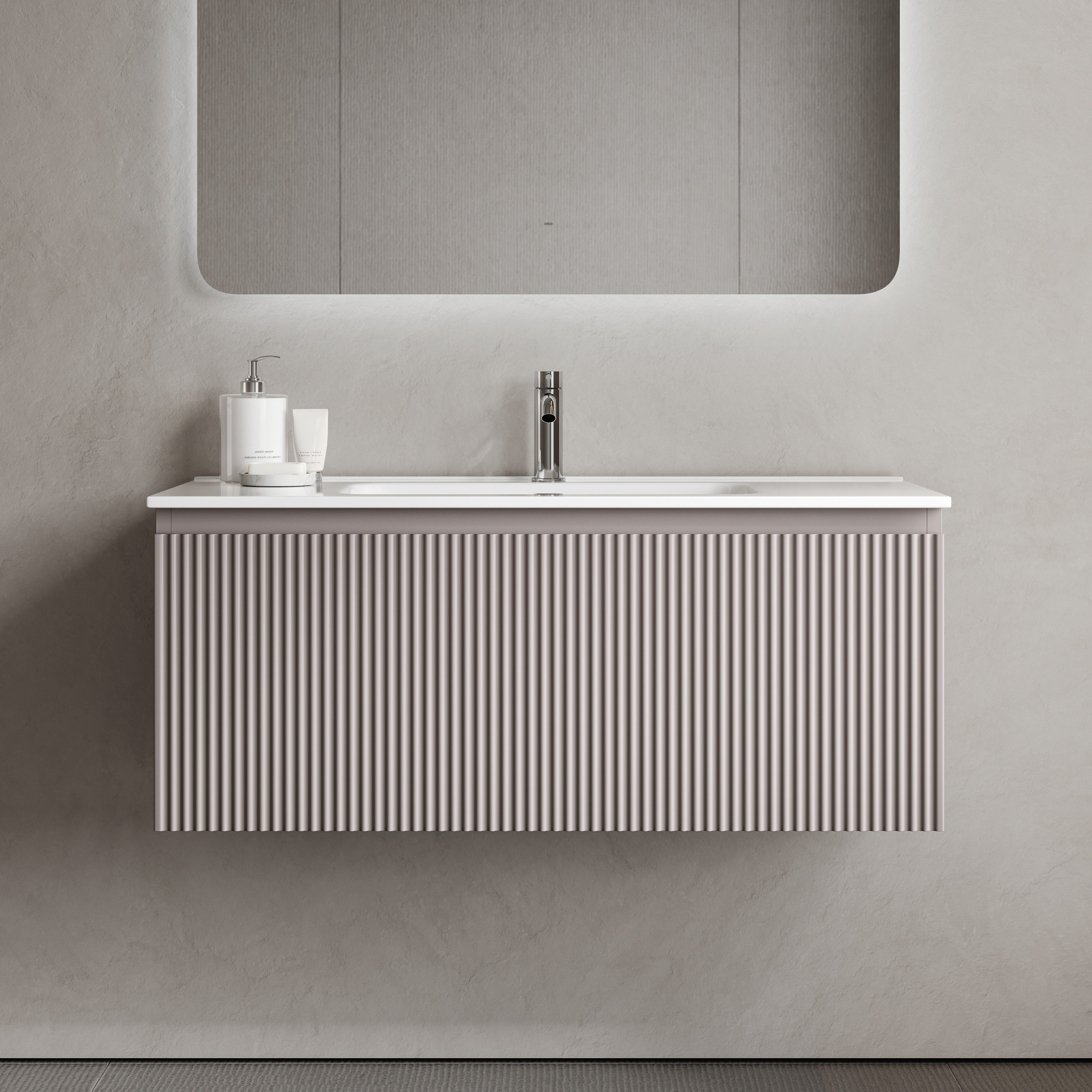 Тумба подвесная SANCOS Snob R 1.0 995х445х406, c одним ящиком оснащенным доводчиками, Doha Soft , арт.SNR1.0100SM