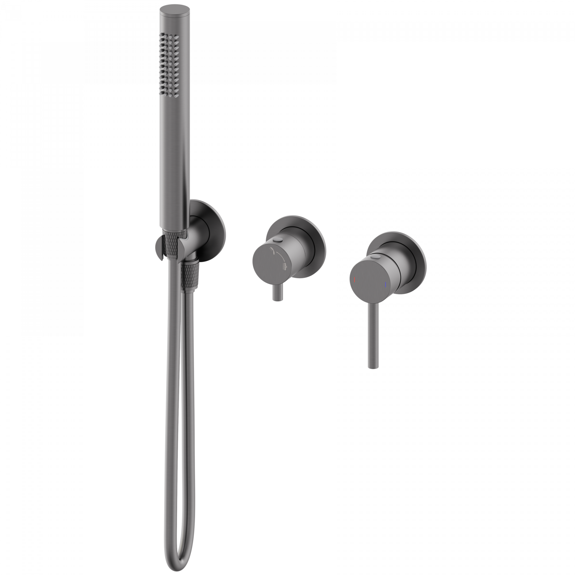 Смеситель для душевой системы встраиваемый wonzon & woghand stick, темный графит (ww-838017-bgm)