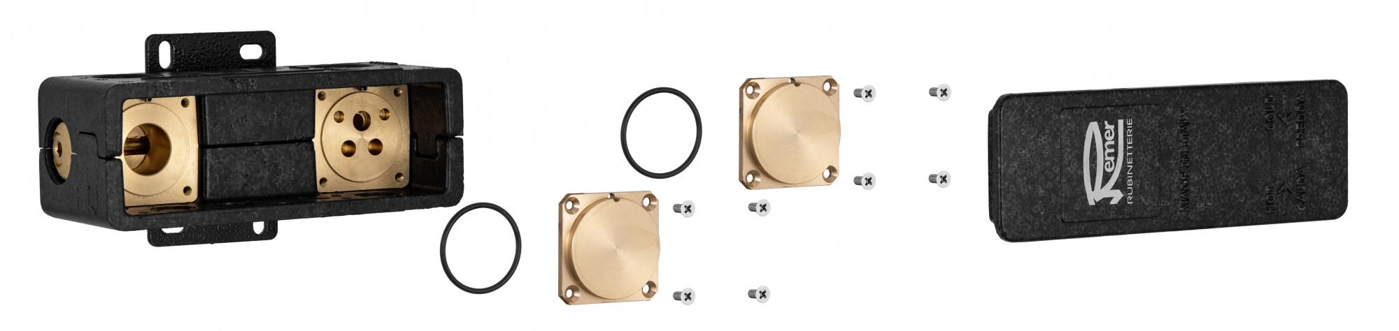 Монтажная коробка для встраиваемых смесителей на раковину (для ххx15kb) remer