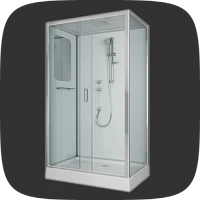 прямоугольные душевые боксы