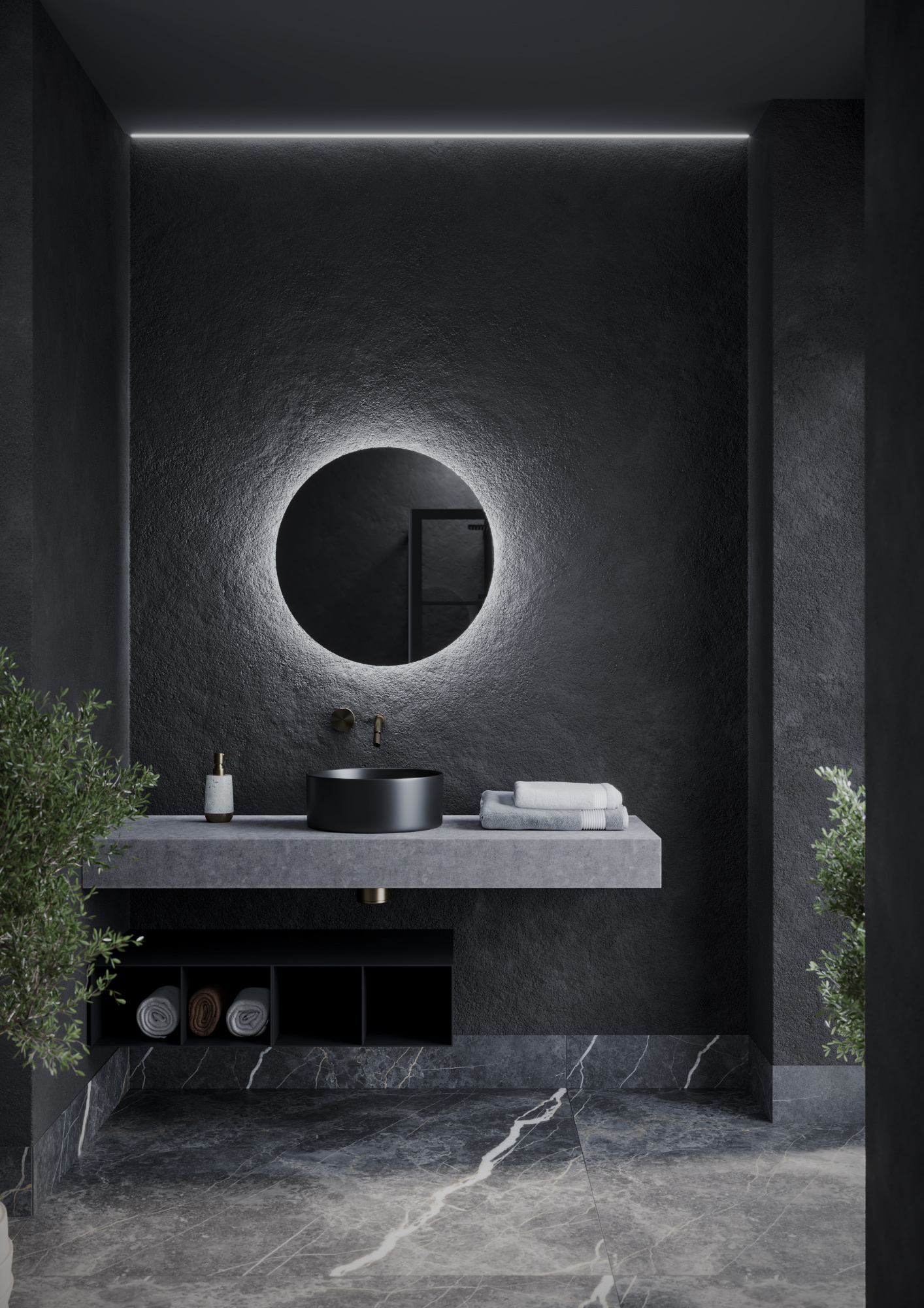 Зеркало для ванной комнаты  sancos sfera d600  c  подсветкой , арт. sf600