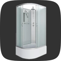 ассиметричные душевые боксы