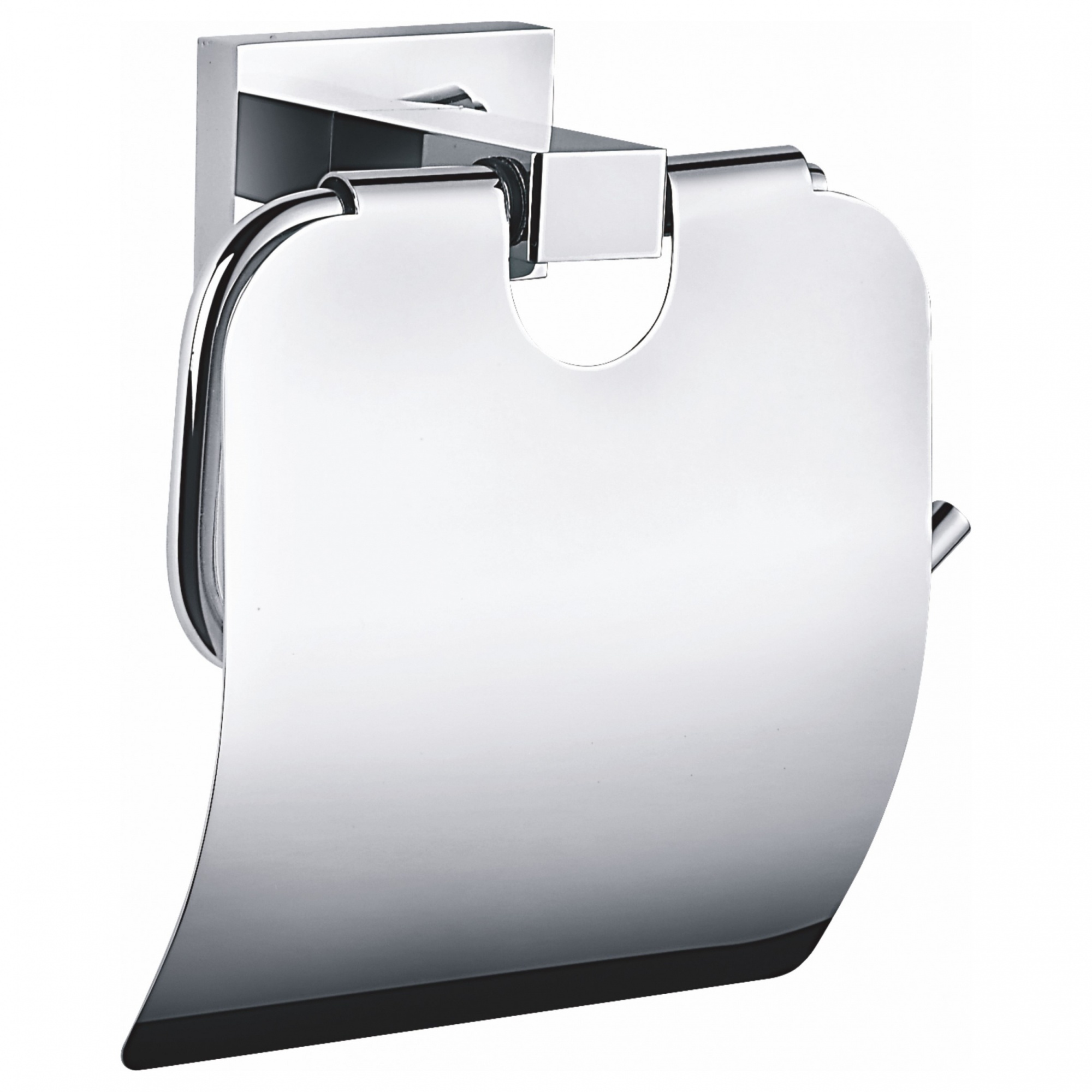 Держатель для туалетной бумаги с крышкой wonzon & woghand flat, хром (ww-9726)