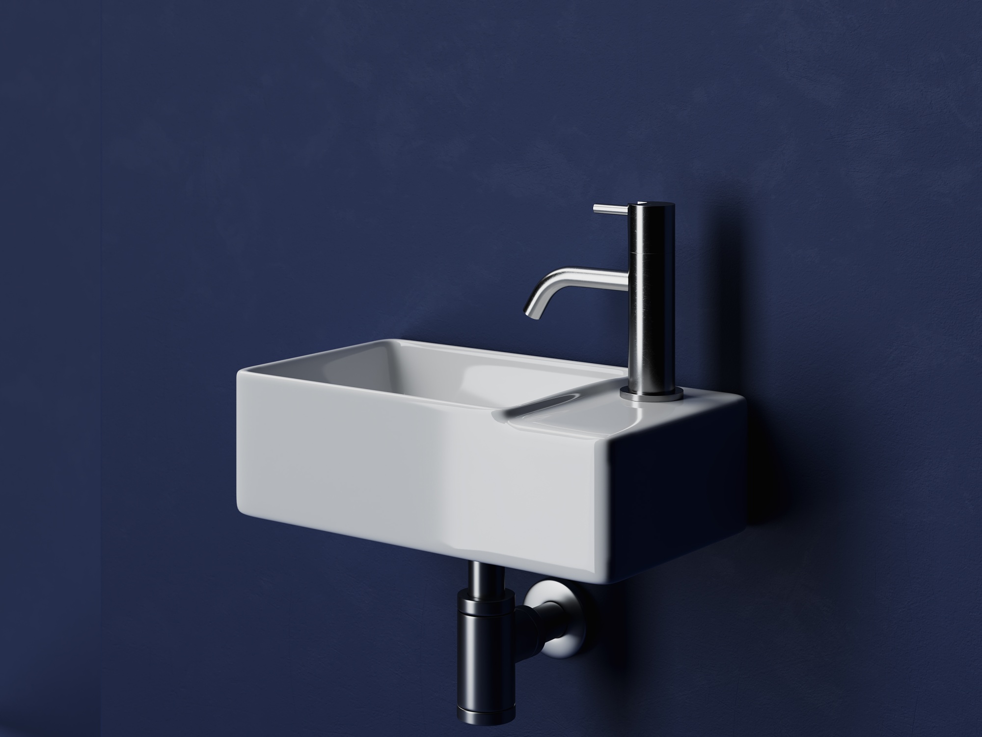 Умывальник подвесной прямоугольный (чаша слева, отверстие под смеситель справа) element 395x220x125мм