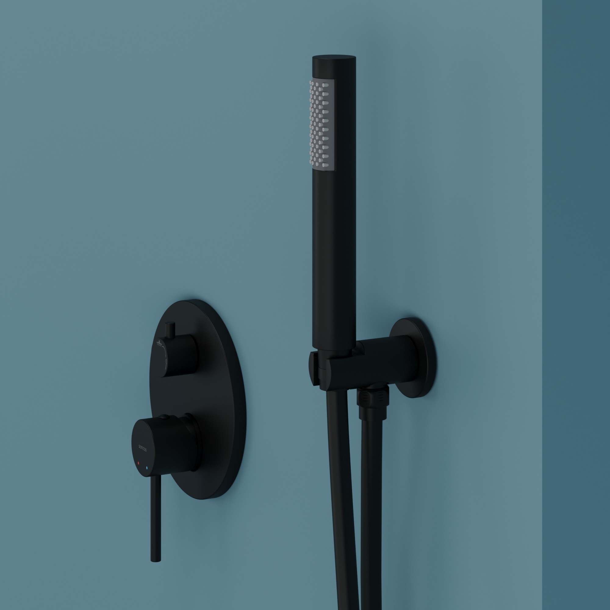 Душевой комплект sancos select встраиваемый для душа, цвет черный матовый, арт. sc3003mb Душевой комплект sancos select встраиваемый для душа, цвет черный матовый, арт. sc3003mb