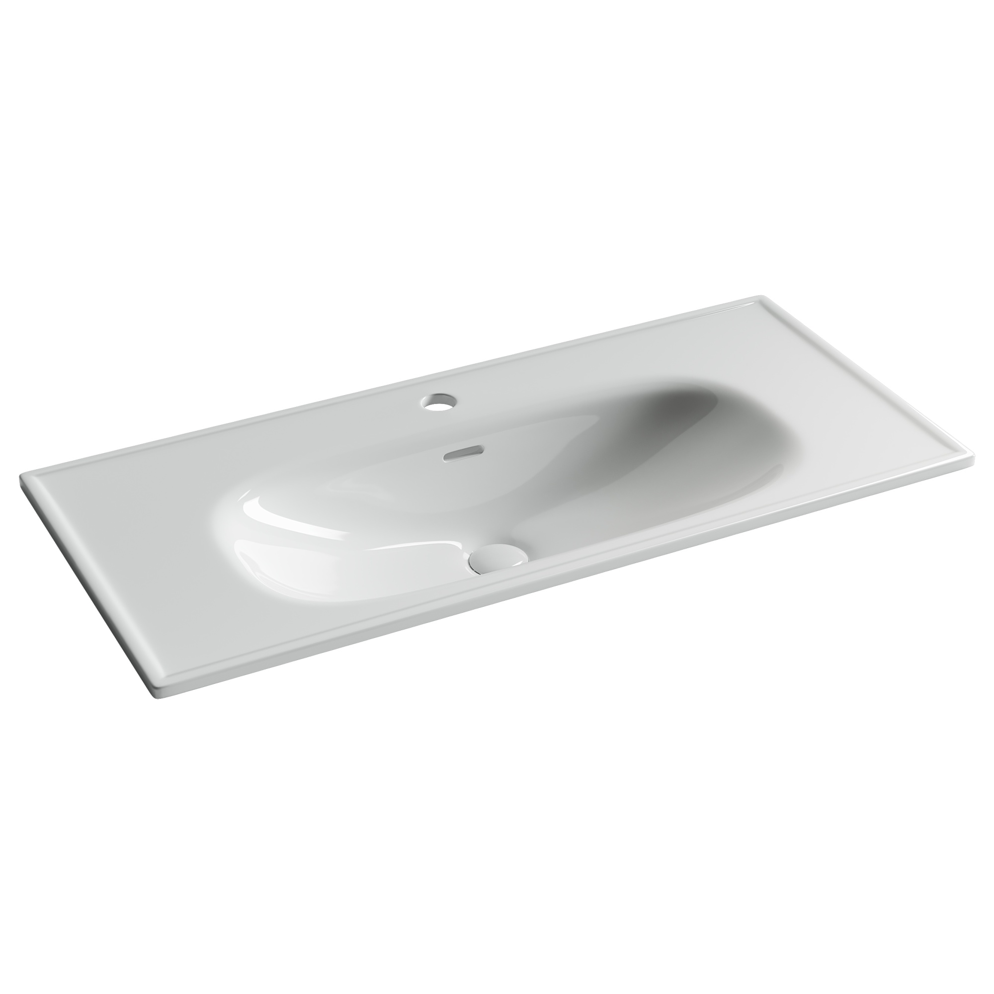 Раковина накладная ceramicanova sabo с отверстием под смеситель 1000x460x130 белый