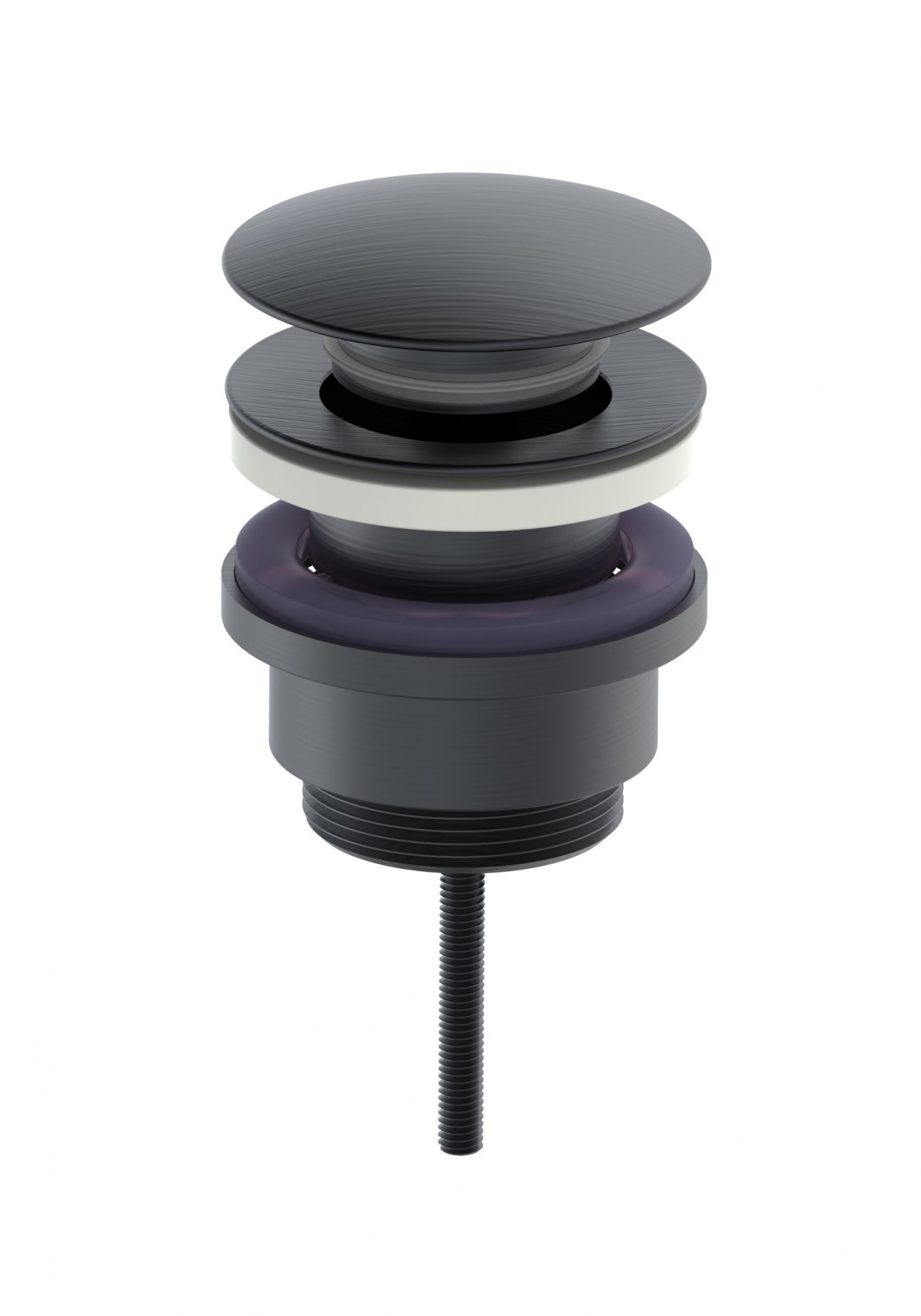 Донный клапан для раковины 1 1/4 wonzon & woghand, темный графит (ww-88ss07-bgm)