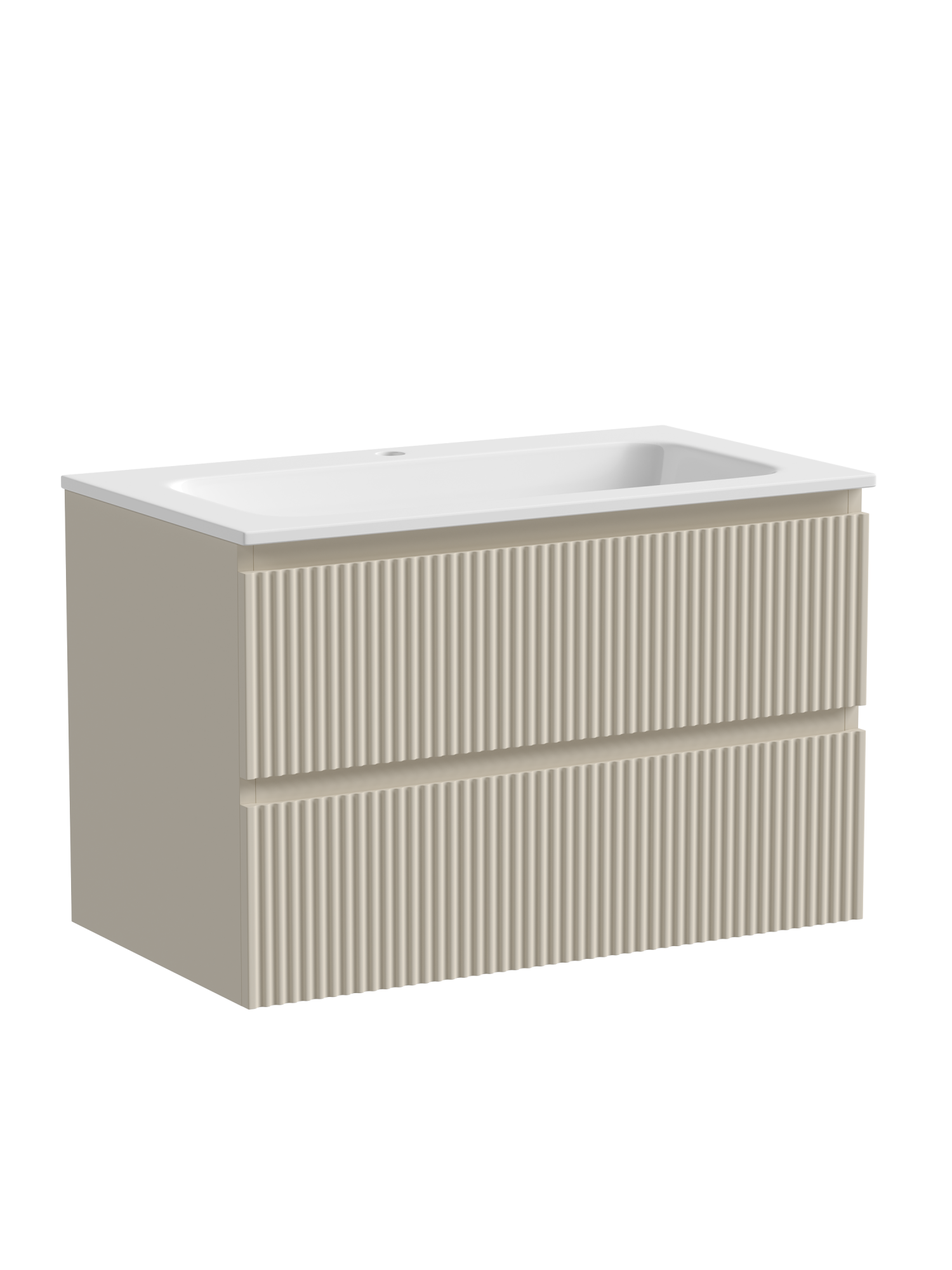 Тумба подвесная sancos snob r 790х445х500, c двумя ящиками оснащенными доводчиками, beige soft , арт.snr80ce