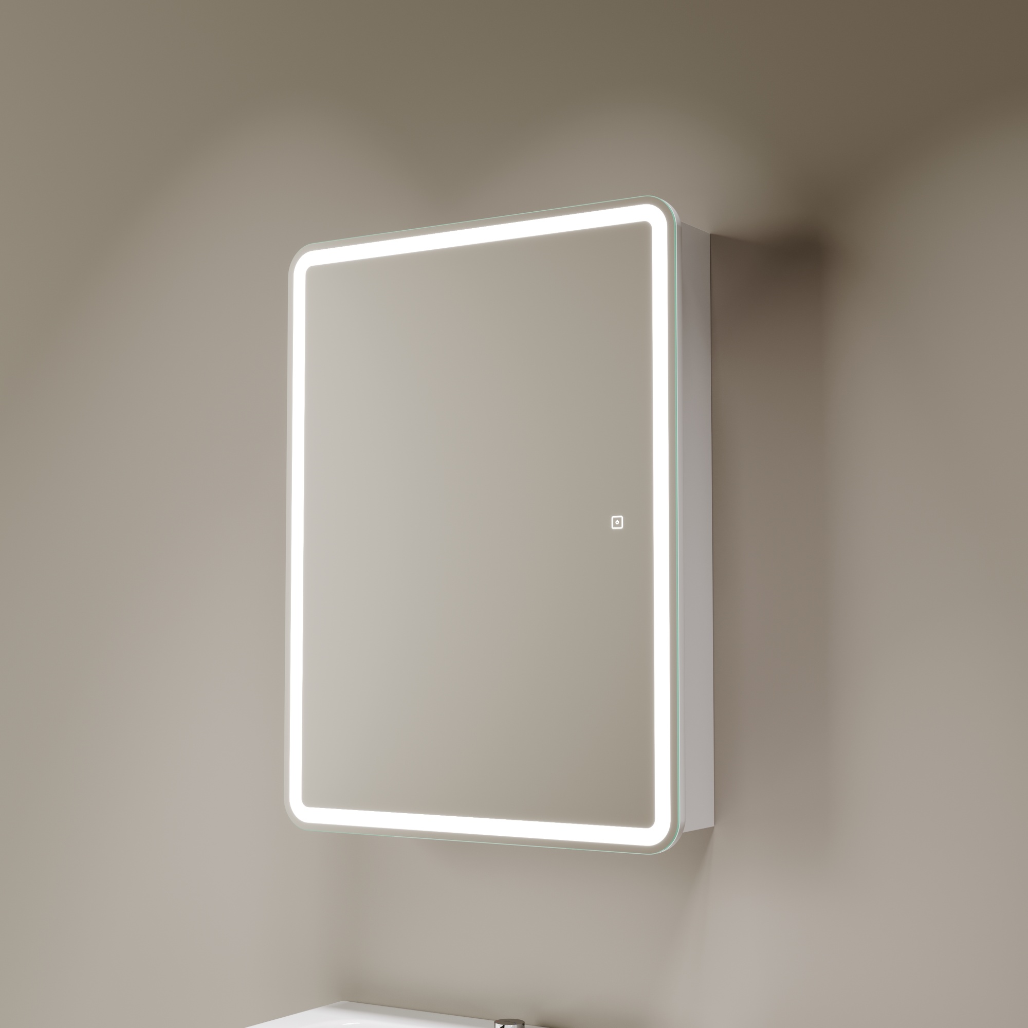 Зеркальный шкаф для ванной комнаты SANCOS Diva 600х149х800, с подсветкой, арт.DIV600