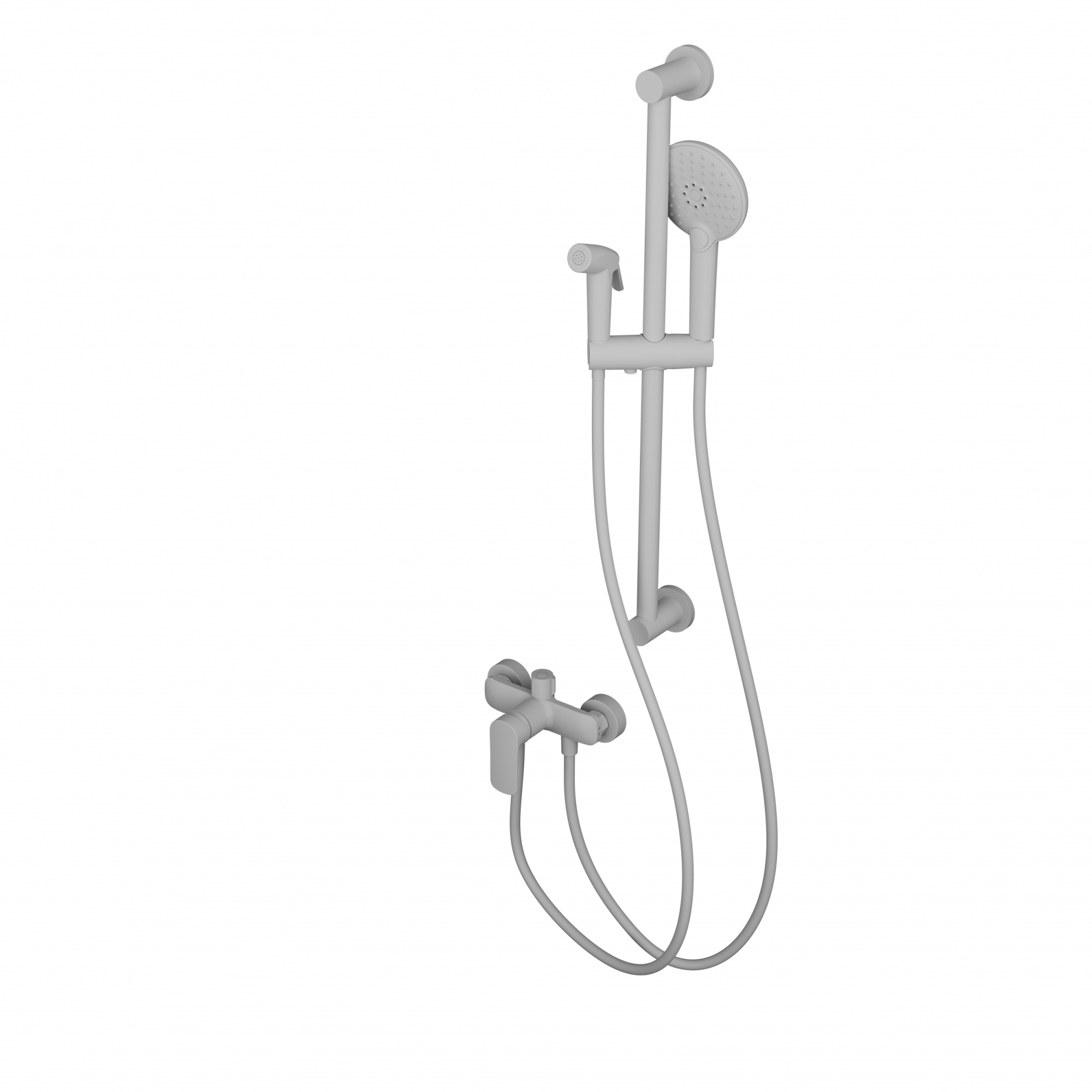 Смеситель для душа с гарнитуром wonzon & woghand, белый матовый (ww-a4888-mw) Смеситель для душа с гарнитуром wonzon & woghand, белый матовый (ww-a4888-mw)
