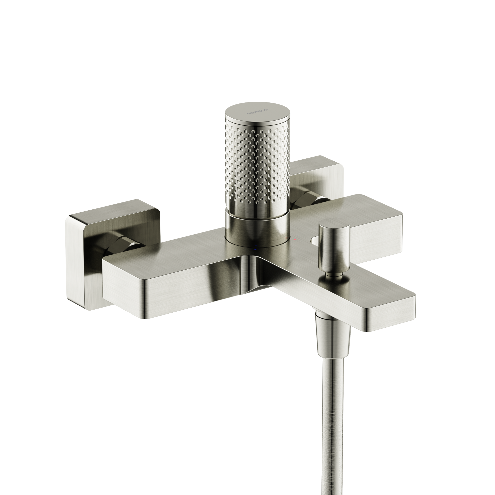 Смеситель для ванны и душа SANCOS Nexus, брашированный никель, PVD покрытие, арт. SC9014BN