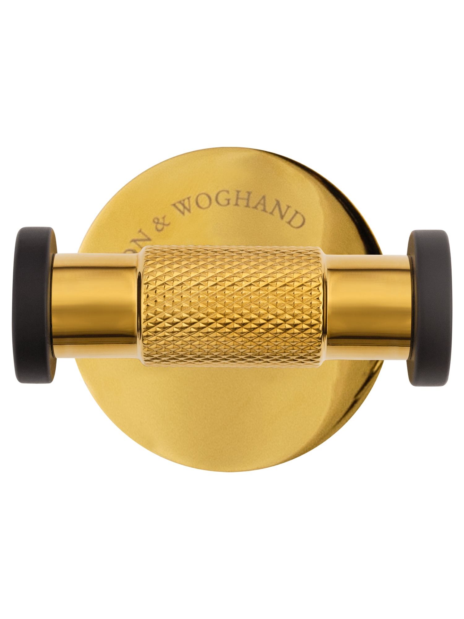 Двойной крючок для ванной wonzon & woghand majestic, черный/золото (ww-9225)