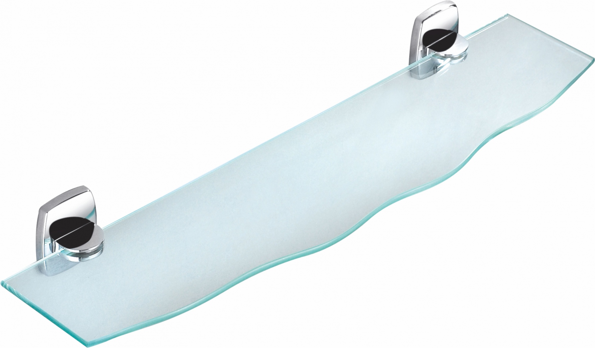Стеклянная полка для ванной wonzon & woghand porto, хром (ww-1701)