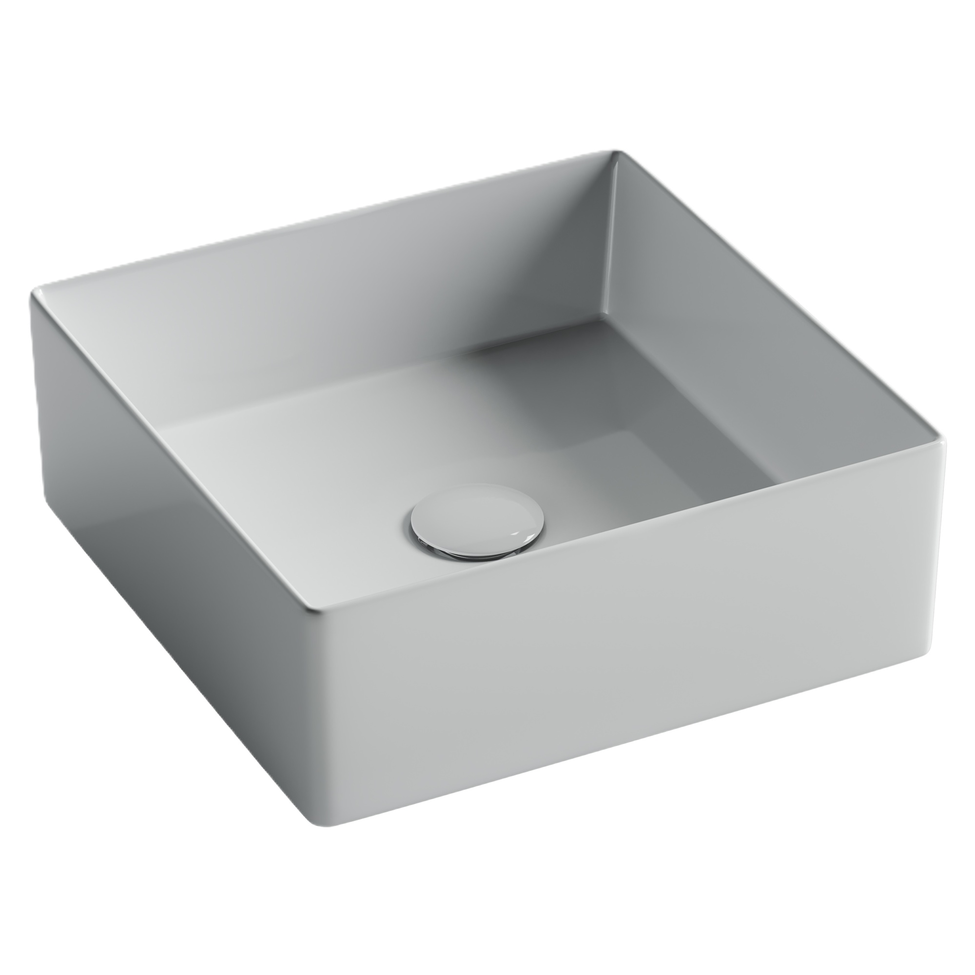 Раковина накладная квадратная 361x361x130, цвет белый, арт.сn6068