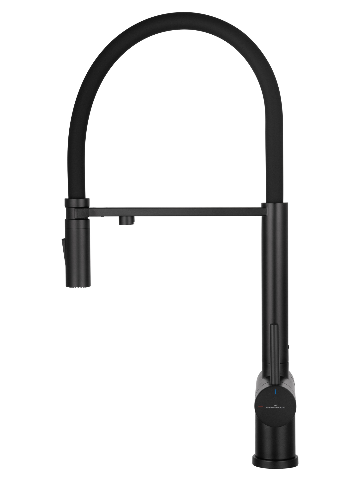 Смеситель для кухни с гибким изливом и подключением фильтра wonzon & woghand, черный матовый (ww-88458009-mb)
