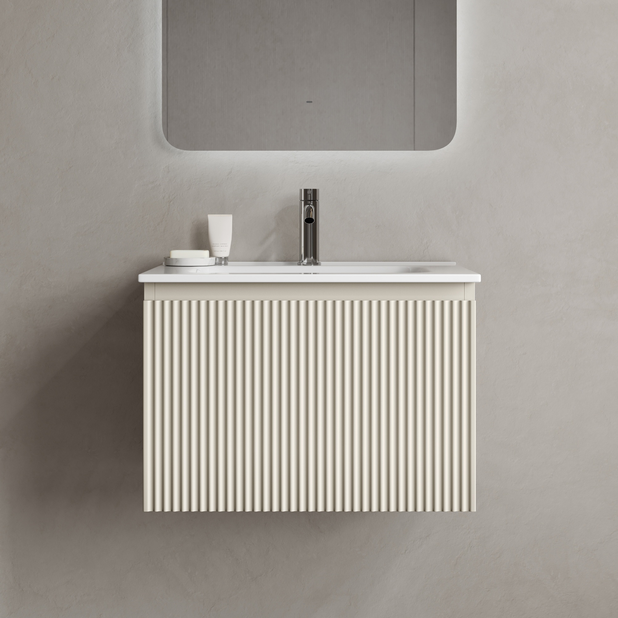 Тумба подвесная SANCOS Snob R 1.0 590х445х406, c одним ящиком оснащенным доводчиками, Beige Soft , арт. SNR1.060CE