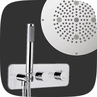 скрытый монтаж и верхние души 