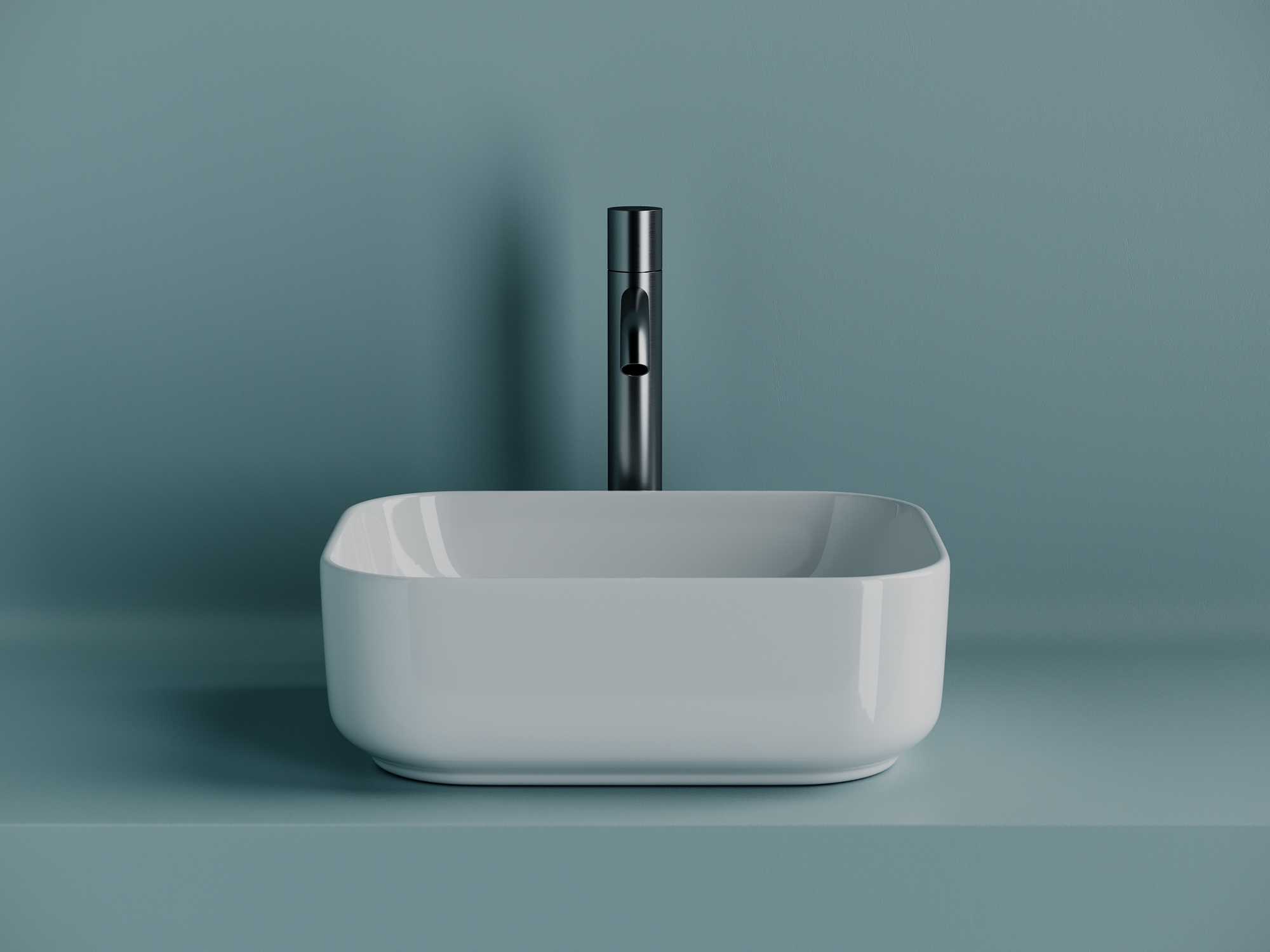 Умывальник чаша накладная прямоугольная element 400x305x140мм