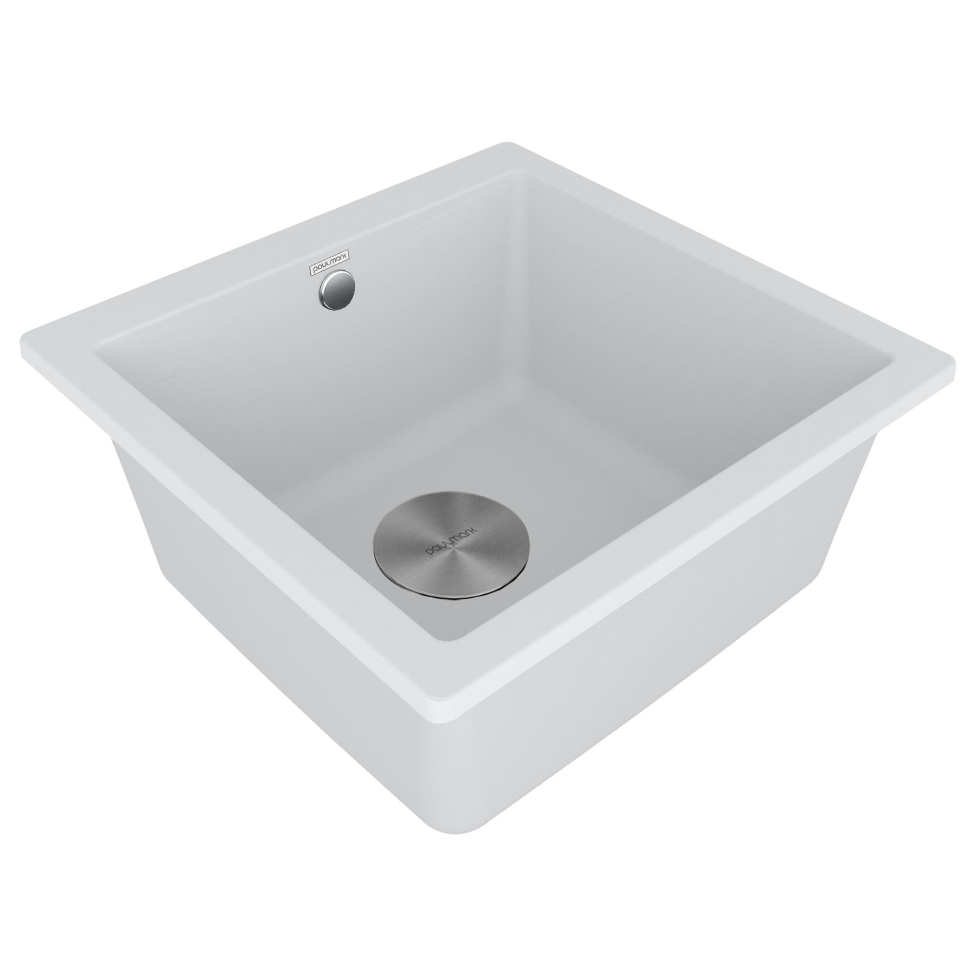 Мойка gera 50, it-granit, pm104546-wh, белый, 445х460, подст. мон. paulmark