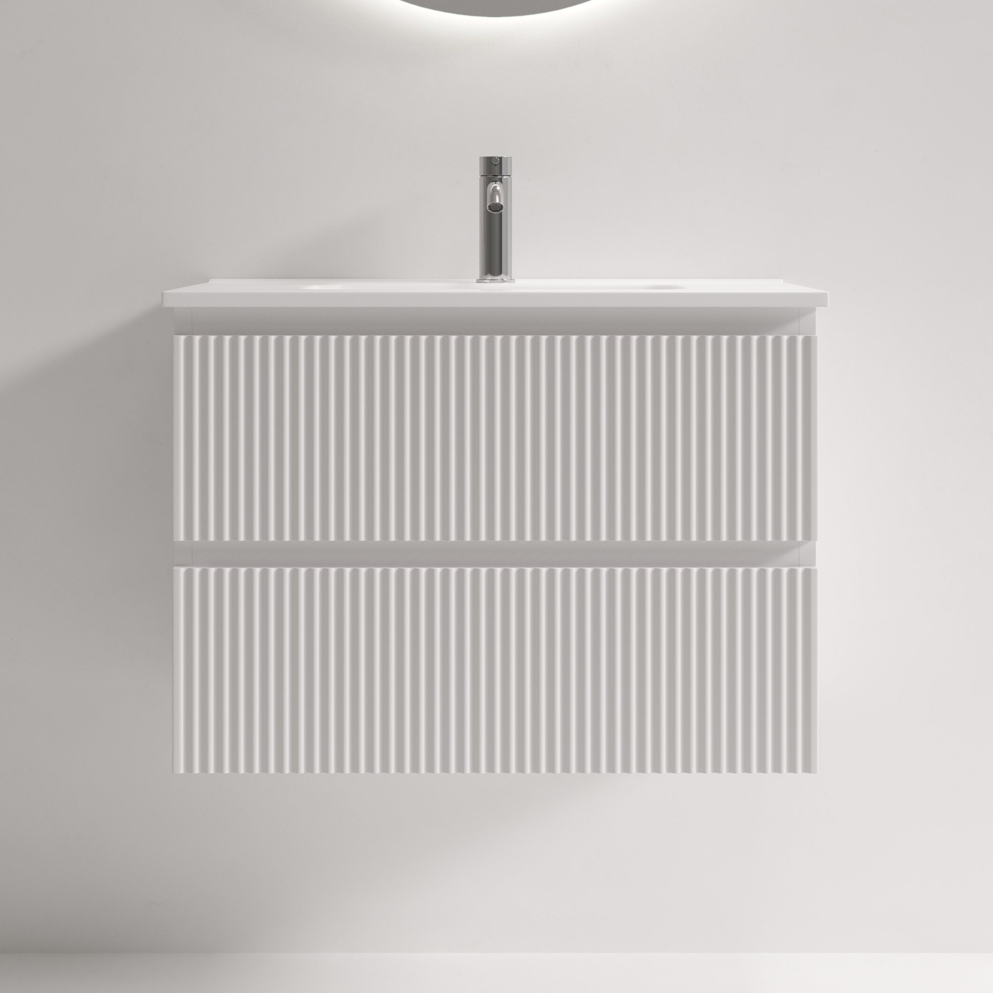 Тумба подвесная SANCOS Snob R 690х390х500, c двумя ящиками оснащенными доводчиками, Bianco, арт.SNR70/39W