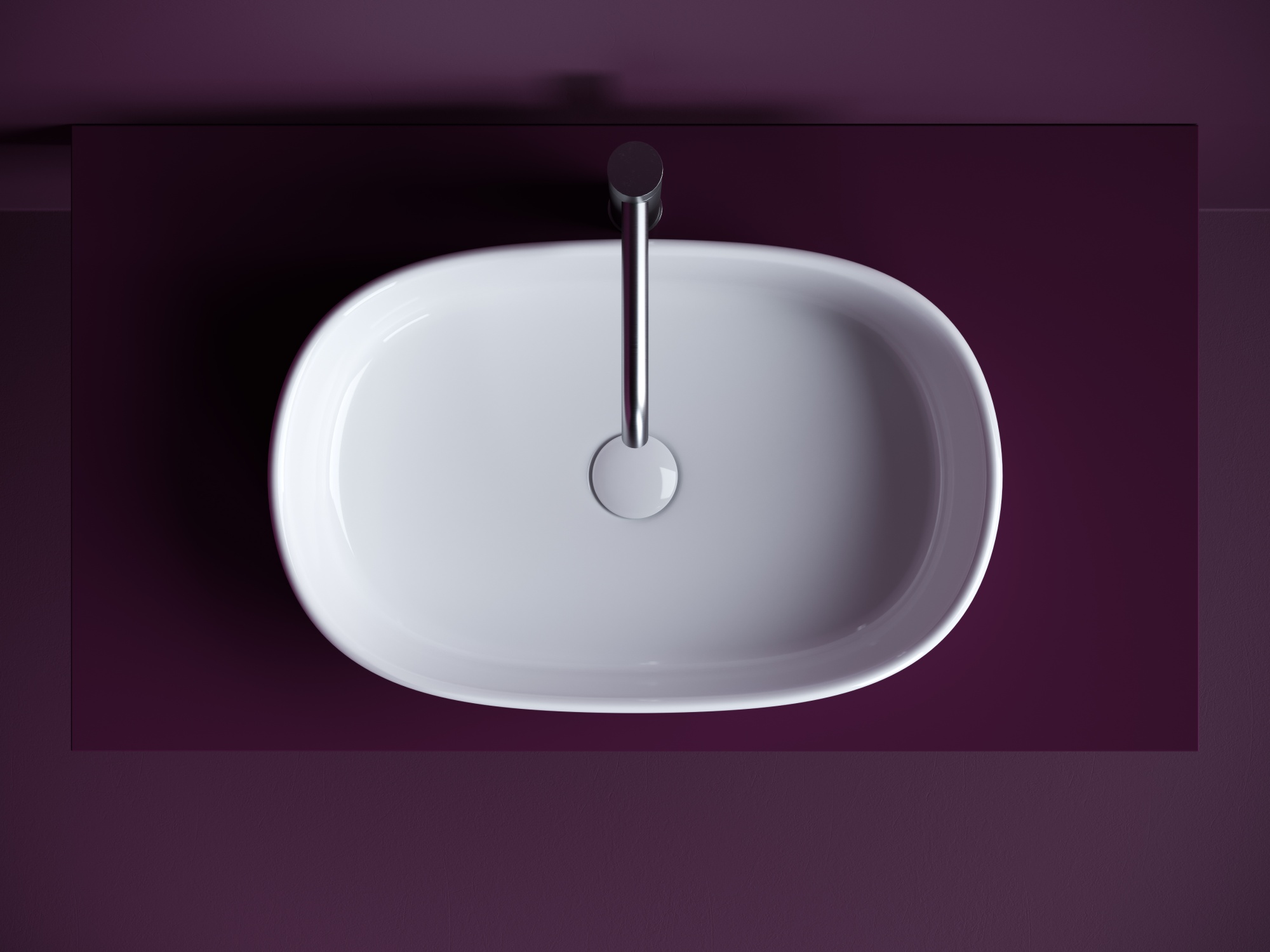 Раковина накладная овальная 561x359x149, цвет белый Раковина накладная овальная 561x359x149, цвет белый