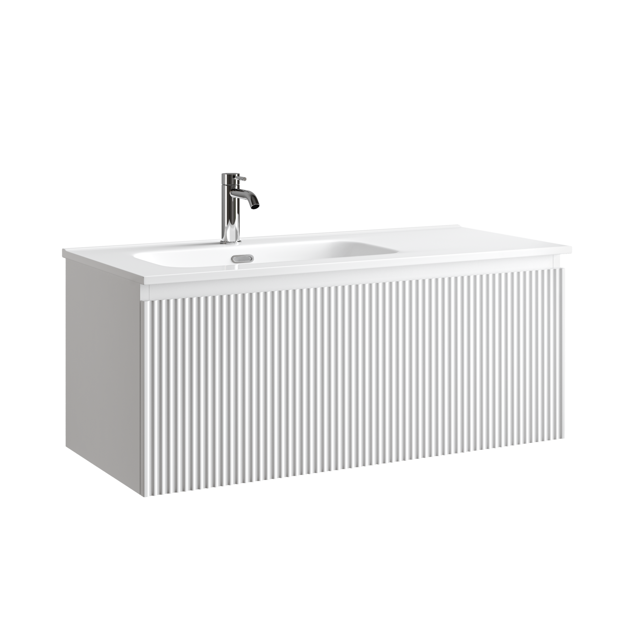 Тумба подвесная SANCOS Snob R 1.0 995х445х406, c одним ящиком оснащенным доводчиками, Bianco , арт.SNR1.0100LW