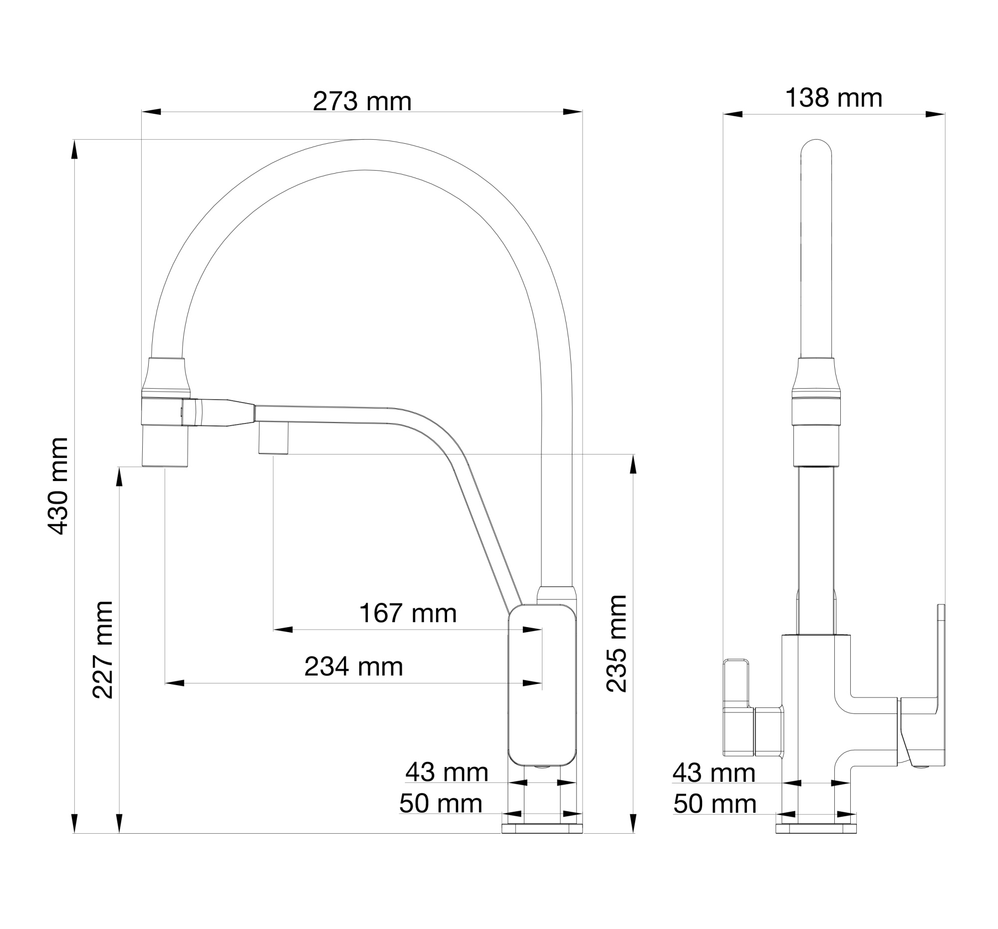 Смеситель для кухни с гибким изливом и подключением фильтра wonzon & woghand, брашированное золото (ww-88458013-bg(mw))