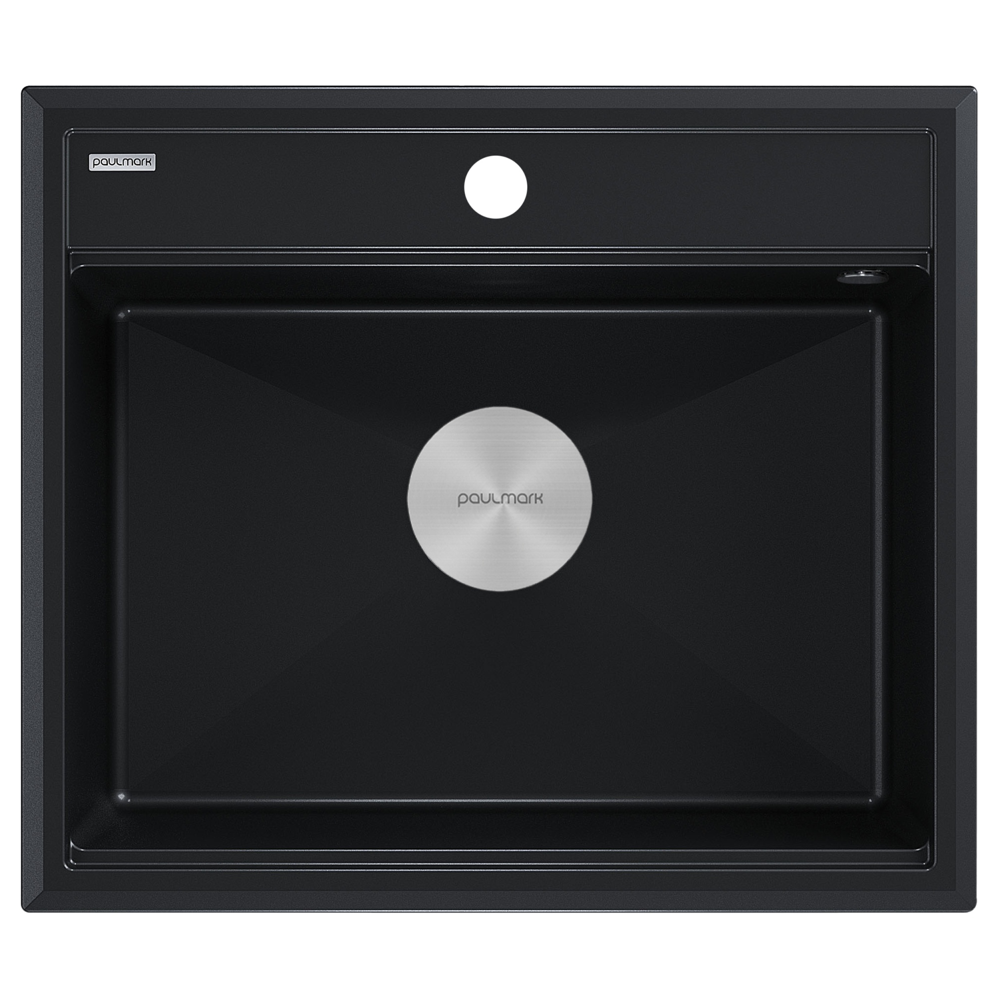 Мойка stepia 60, it-granit, pm115951-blm, черный металлик, 590х510, paulmark