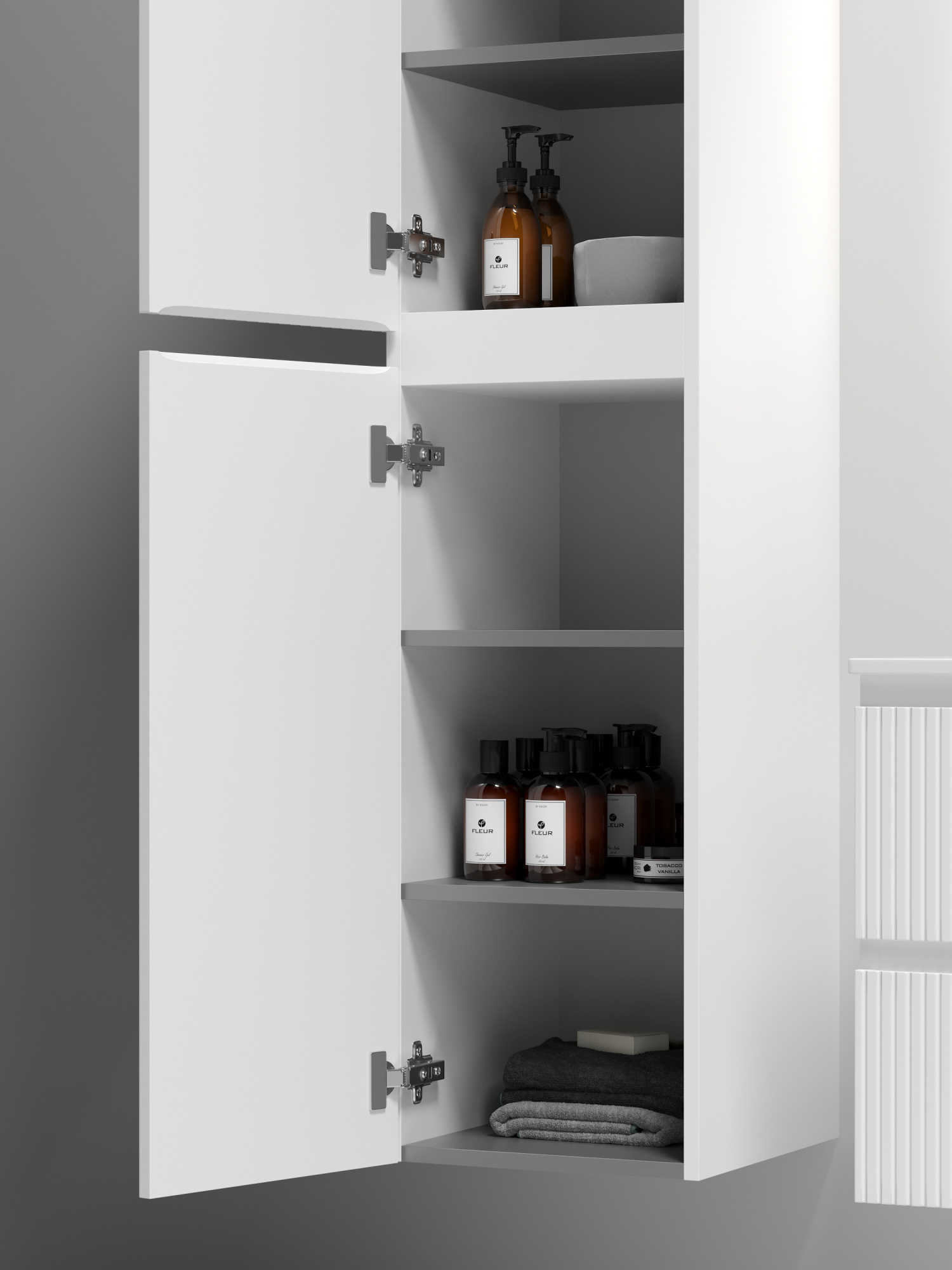 Шкаф-пенал sancos snob t подвесной bianco, 350х350х1650 мм, арт. psnt35w