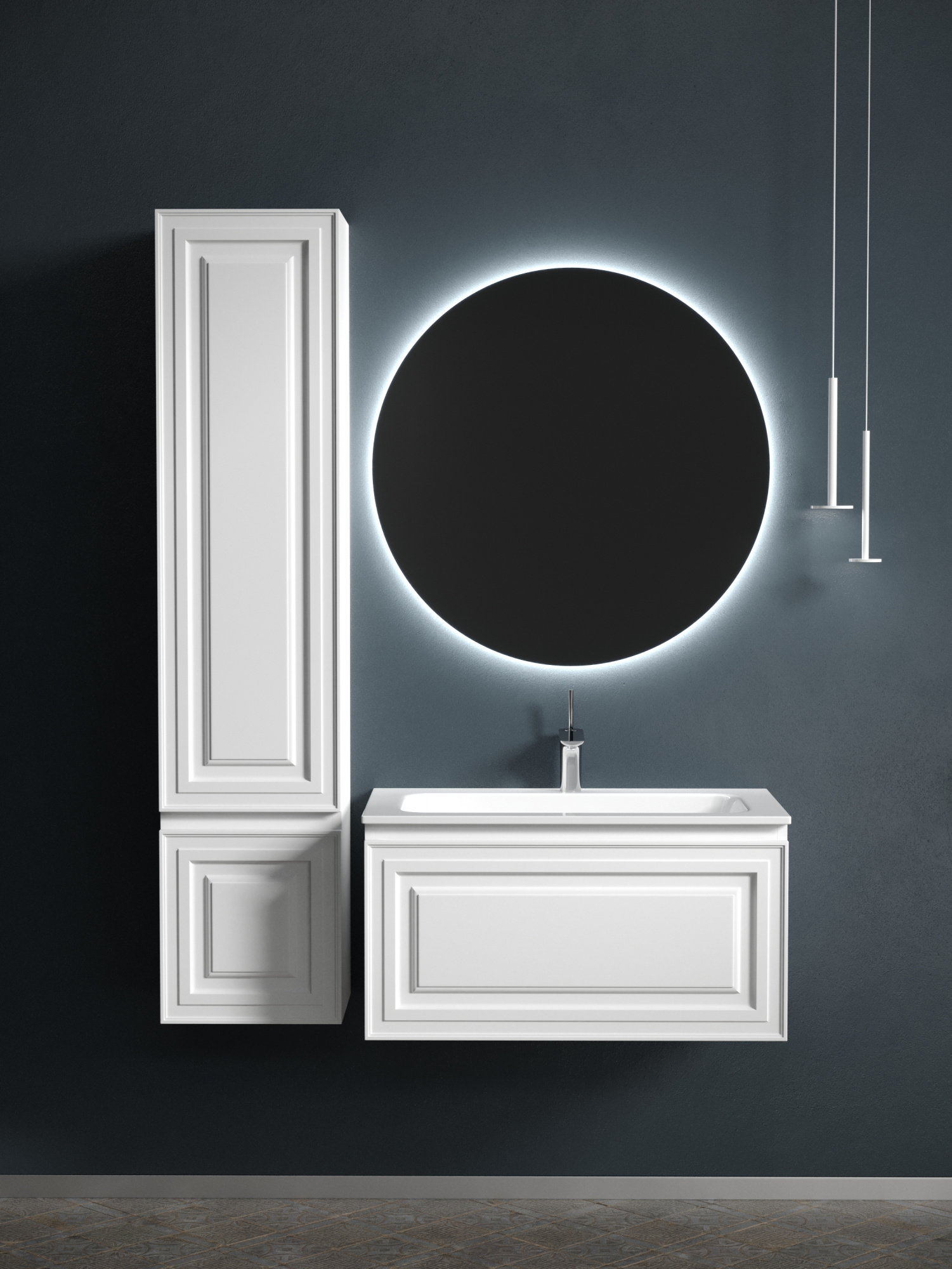 Тумба подвесная sancos very 790х445х406, c одним  ящиком оснащенным доводчиками, bianco , арт.vr80w