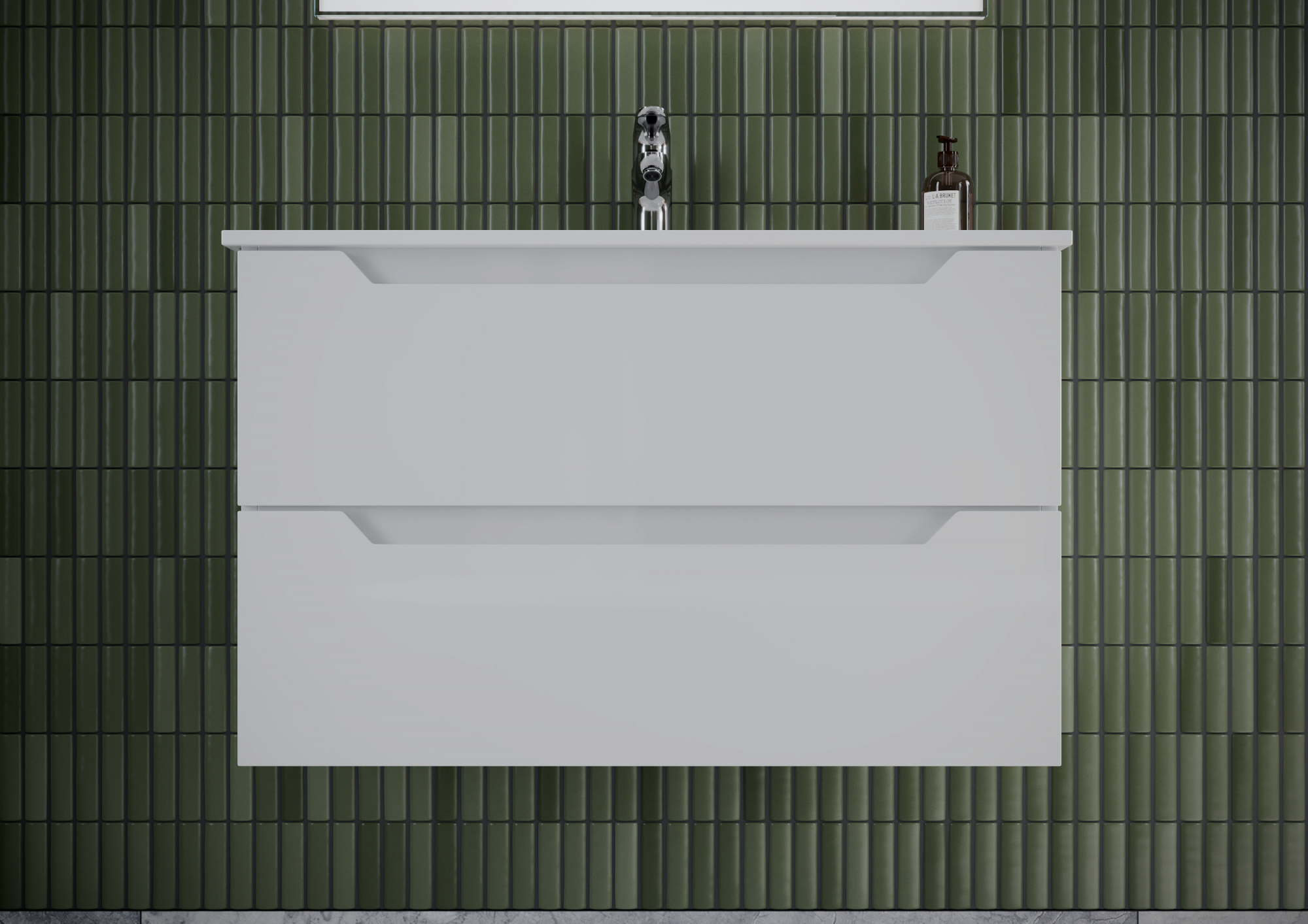 Тумба подвесная sancos norma 2.0 790х450х500, c двумя ящиками оснащенными доводчиками, белый глянец , арт. nr2.080w