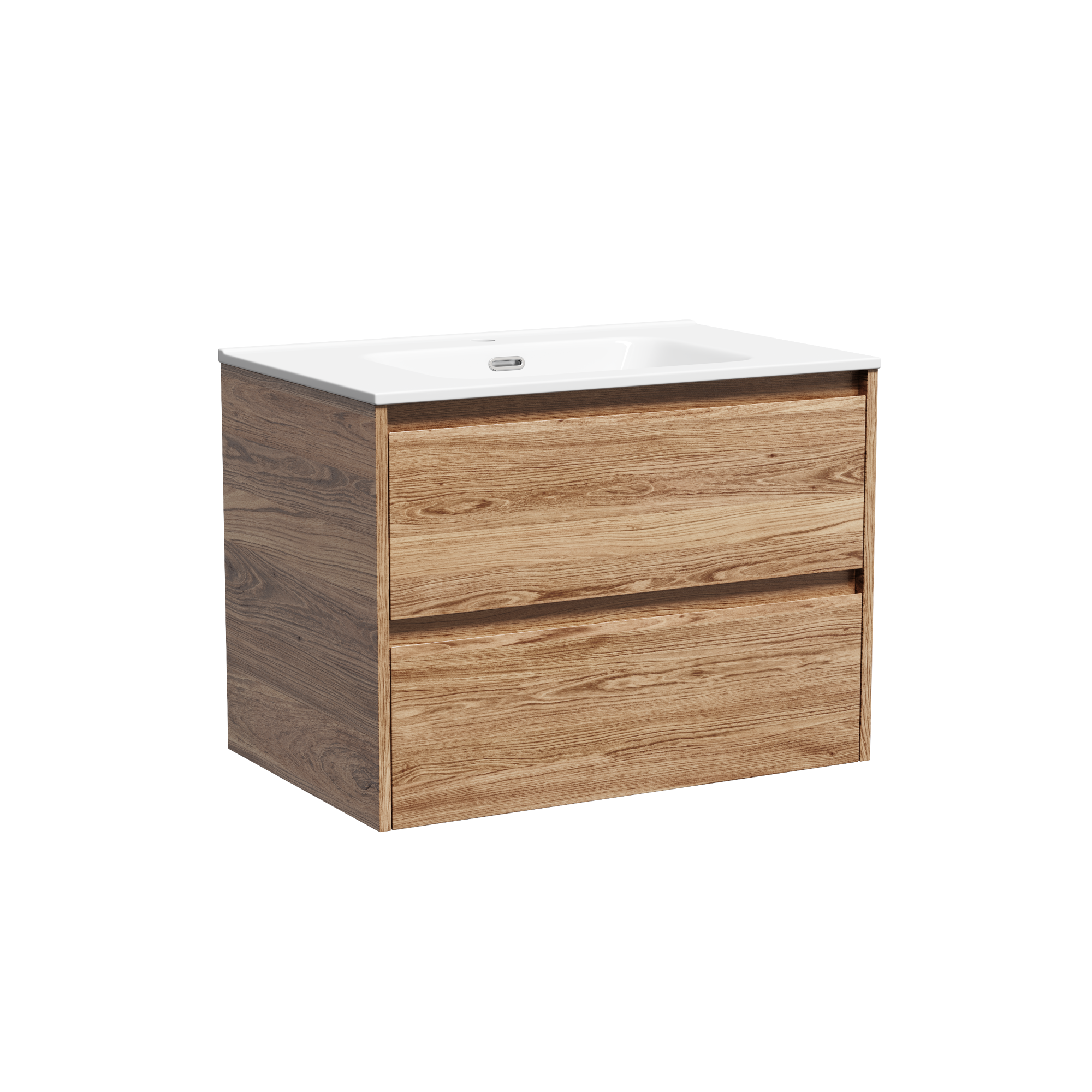 Тумба подвесная sancos libra 690х450х500, c двумя ящиками оснащенными доводчиками, дуб чарльстон, арт. lb70ech
