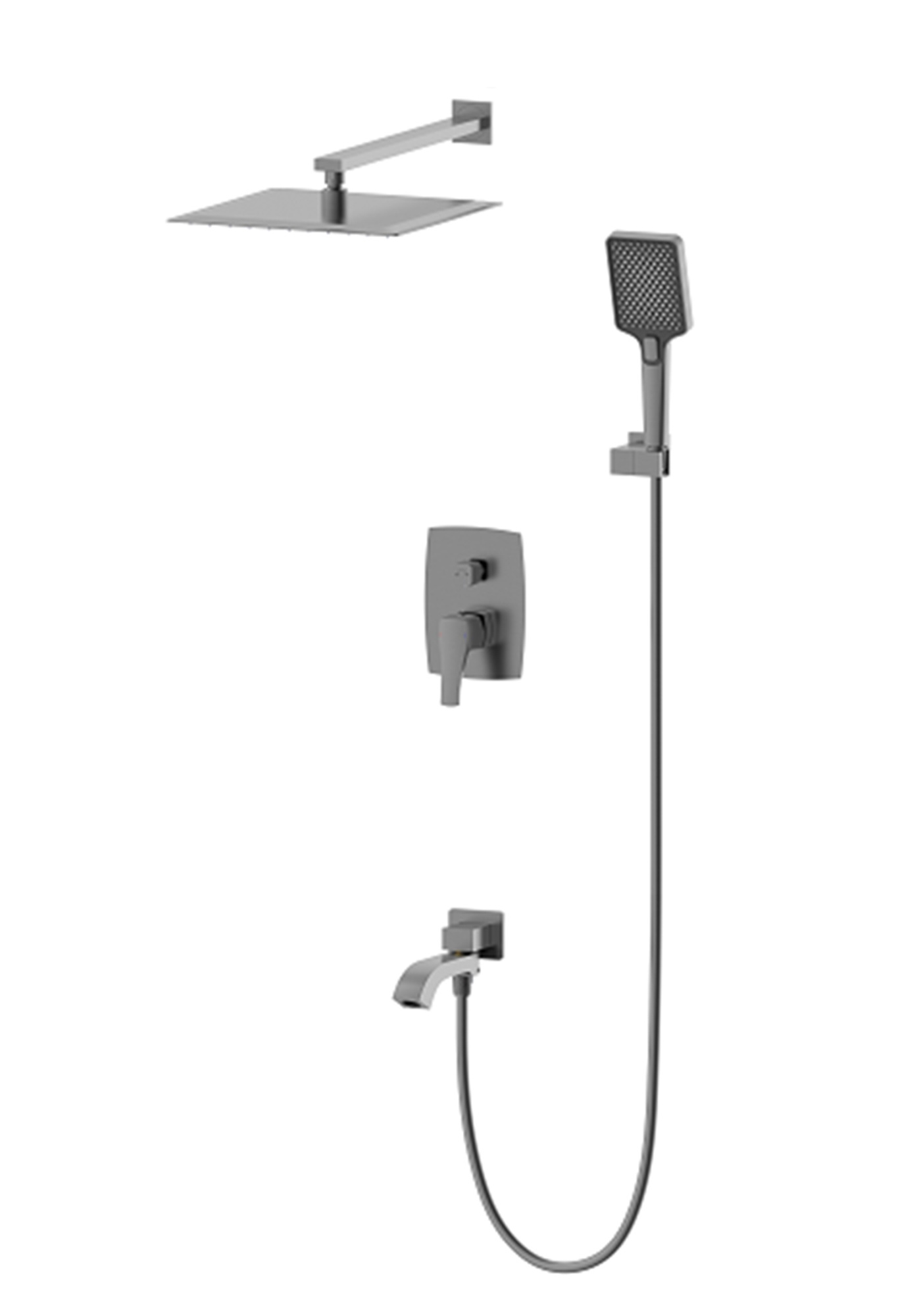 Душевая система встраиваемая wonzon & woghand flex, темный графит (ww-88939072-bgm)