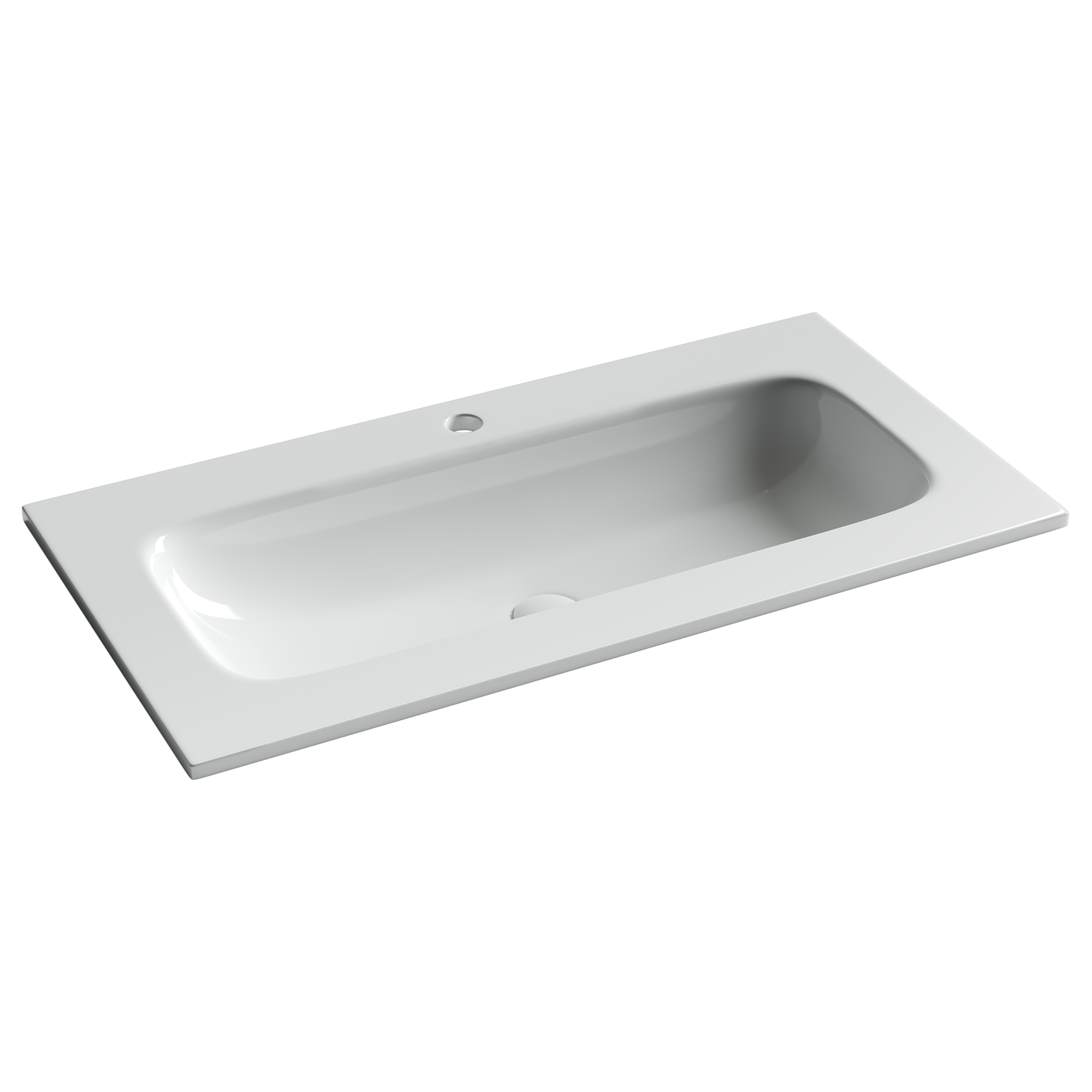 Раковина накладная мебельная grace прямоугольная 910x457x137 с отверстием под смеситель цвет белый cn7019