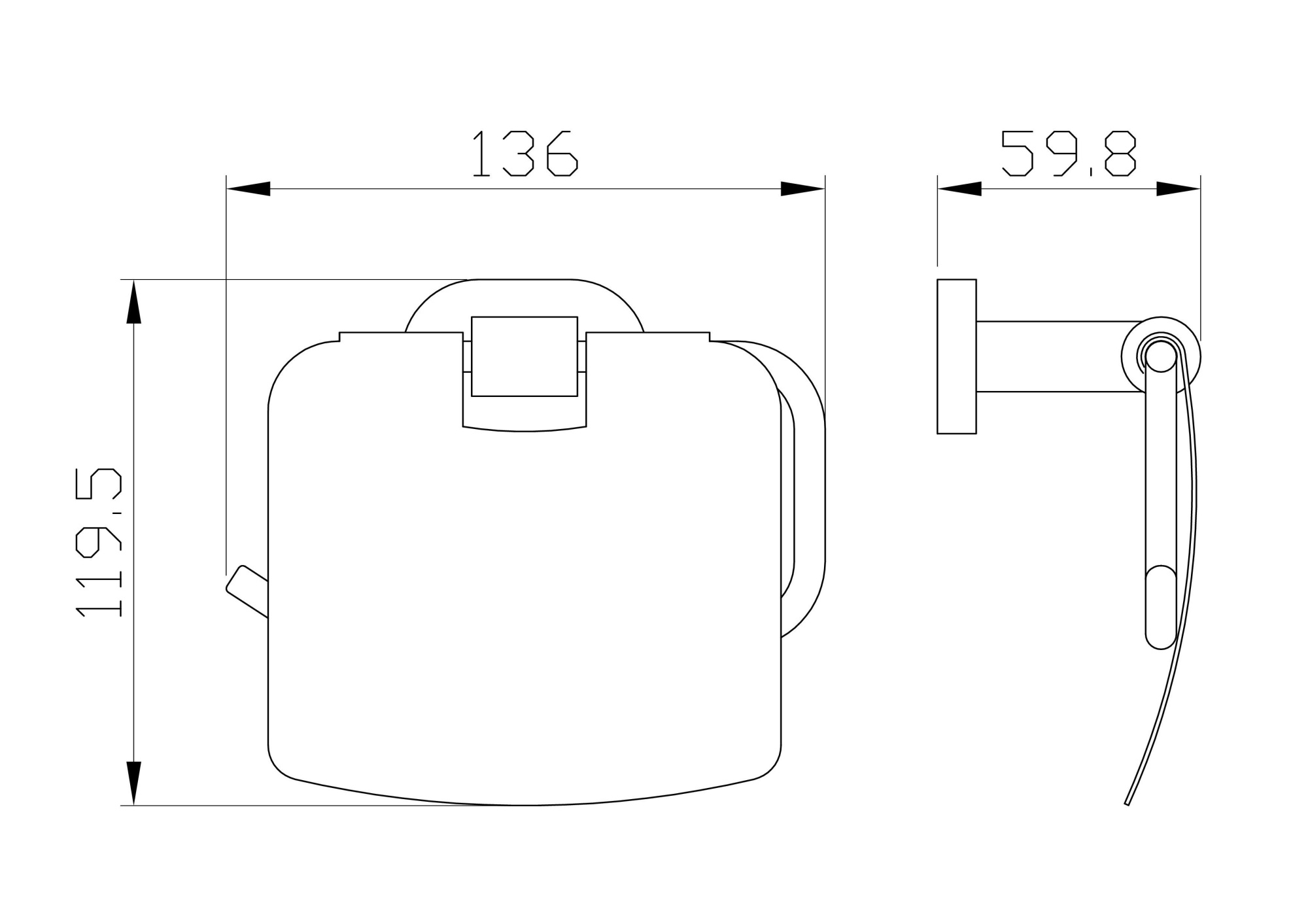 Держатель для туалетной бумаги с крышкой wonzon & woghand first, хром (ww-8426)